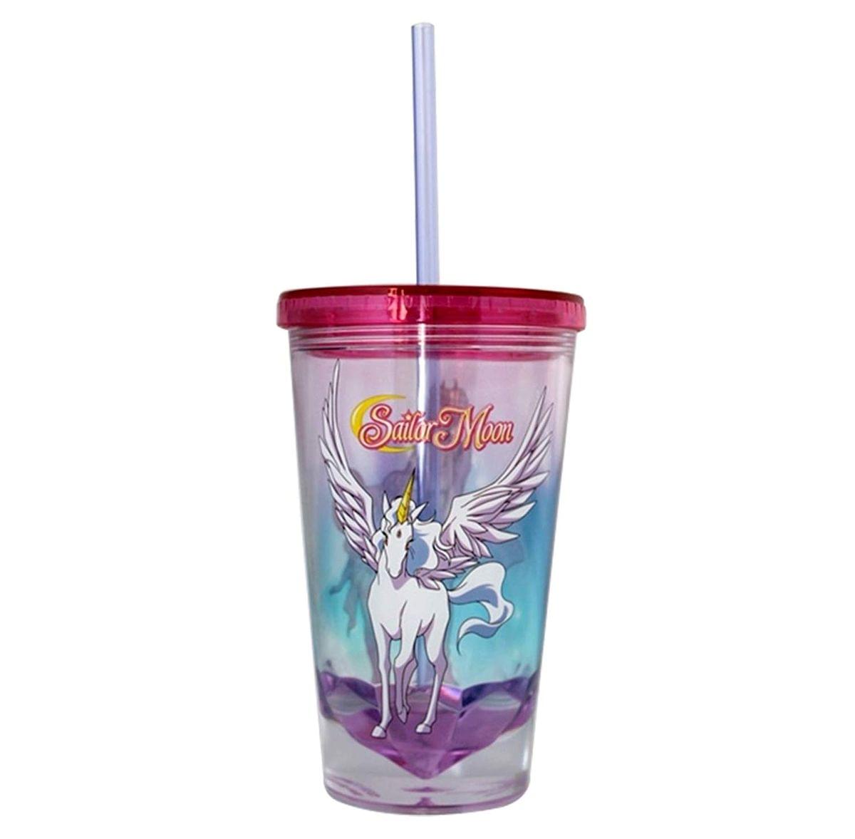 Sailor Moon Pegasus Diamond Bottom 16oz Carnival Cup w/ Straw & Lid