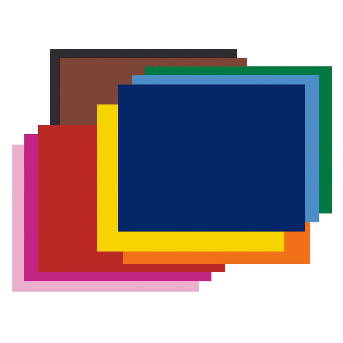 4-Ply Railroad Board, 10 Assorted Colors, 22&#x22; x 28&#x22;, 100 Sheets