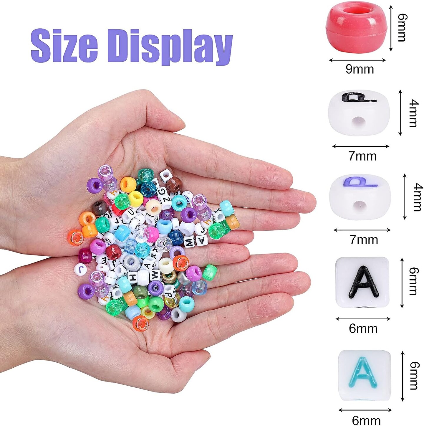 2350pcs, 64 Colors, Pony Beads for Bracelet Making Kit, Rainbow Kandi Beads Friendship Bracelet Kit, Letter Beads and Elastic Strings for Bracelet Necklace Making, Craft Gifts Set for Girls