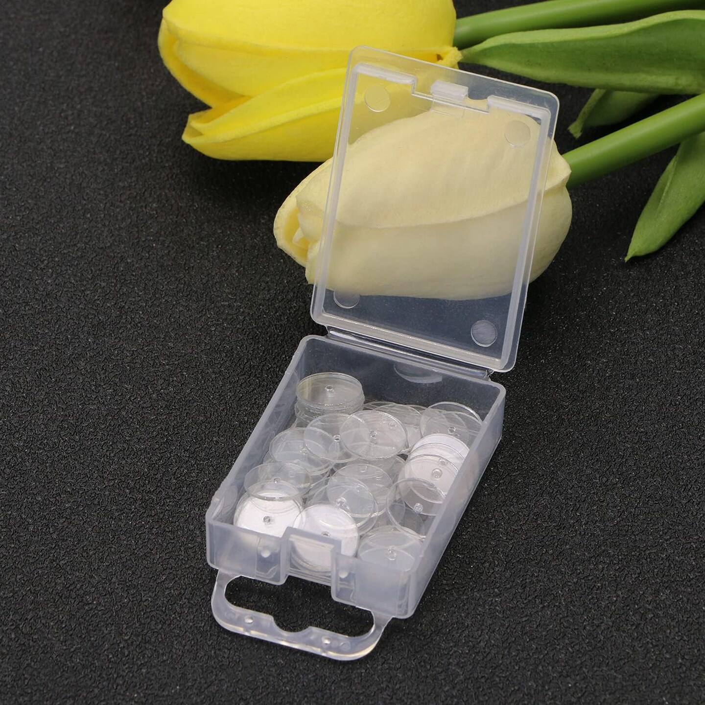 50Pcs Clear Disc Pads to Stabilize Earrings, Plastic Discs for Earring Backs and Jewelry Crafts