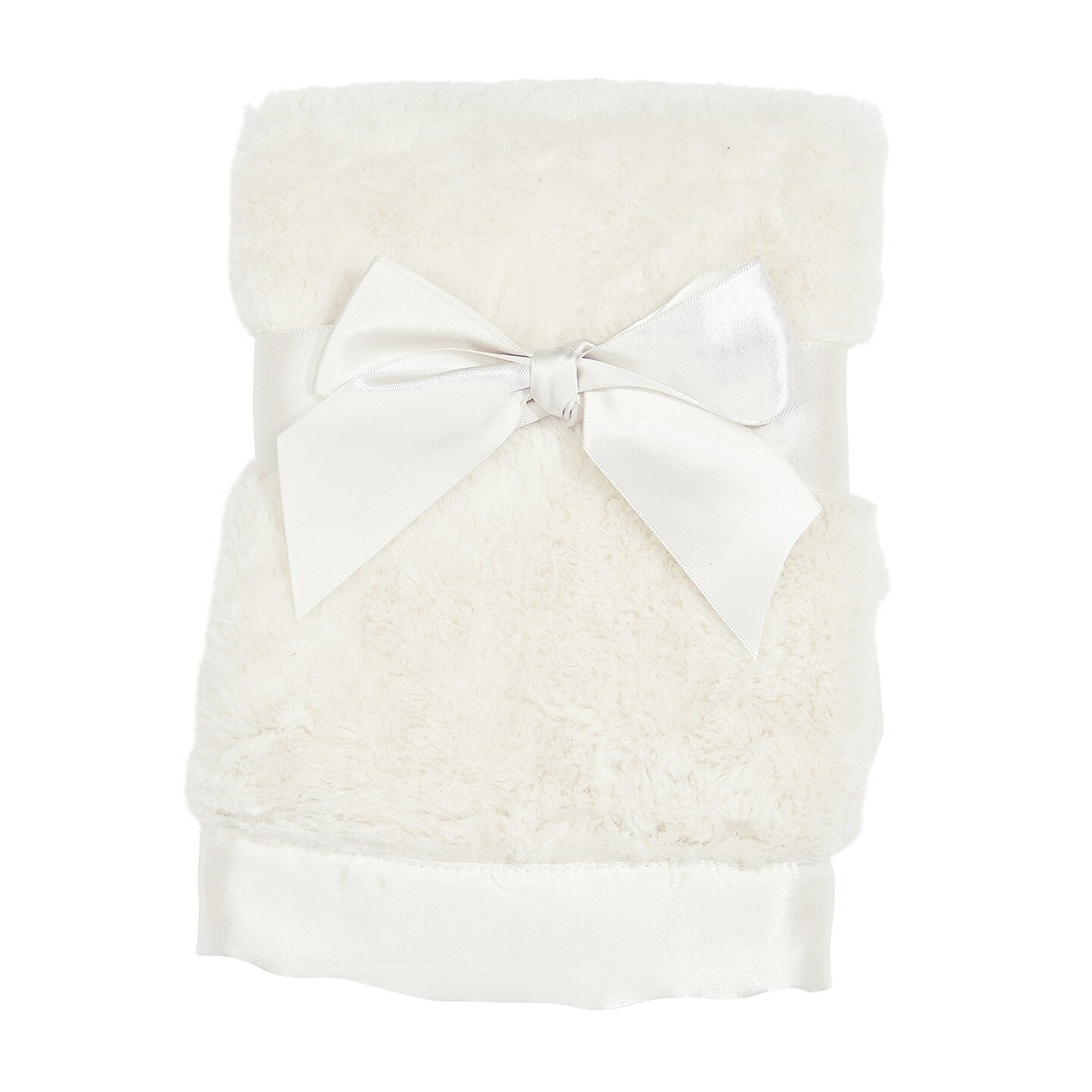 Bearington Baby Small Creamy White Silky Soft Security Blankie, 16&#x22; X 16&#x22;