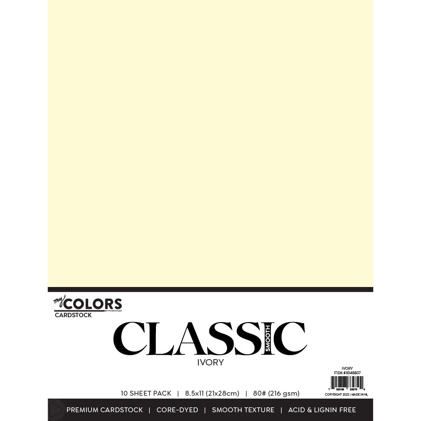 My Colors Classic 80lb Weight Cardstock 8.5&#x22;X11&#x22; 10/Pkg