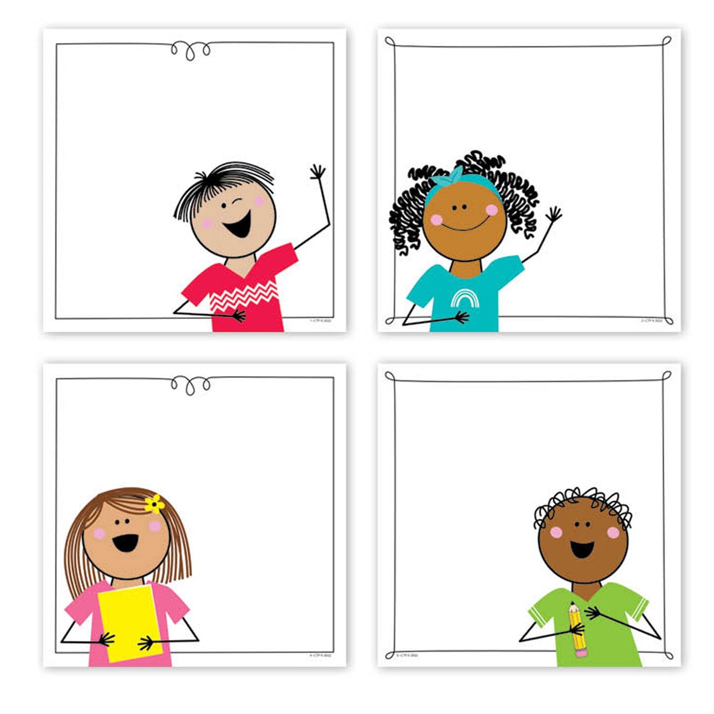 Stick Kids 6&#x22; Designer Cut-Outs, 36 Per Pack, 3 Packs