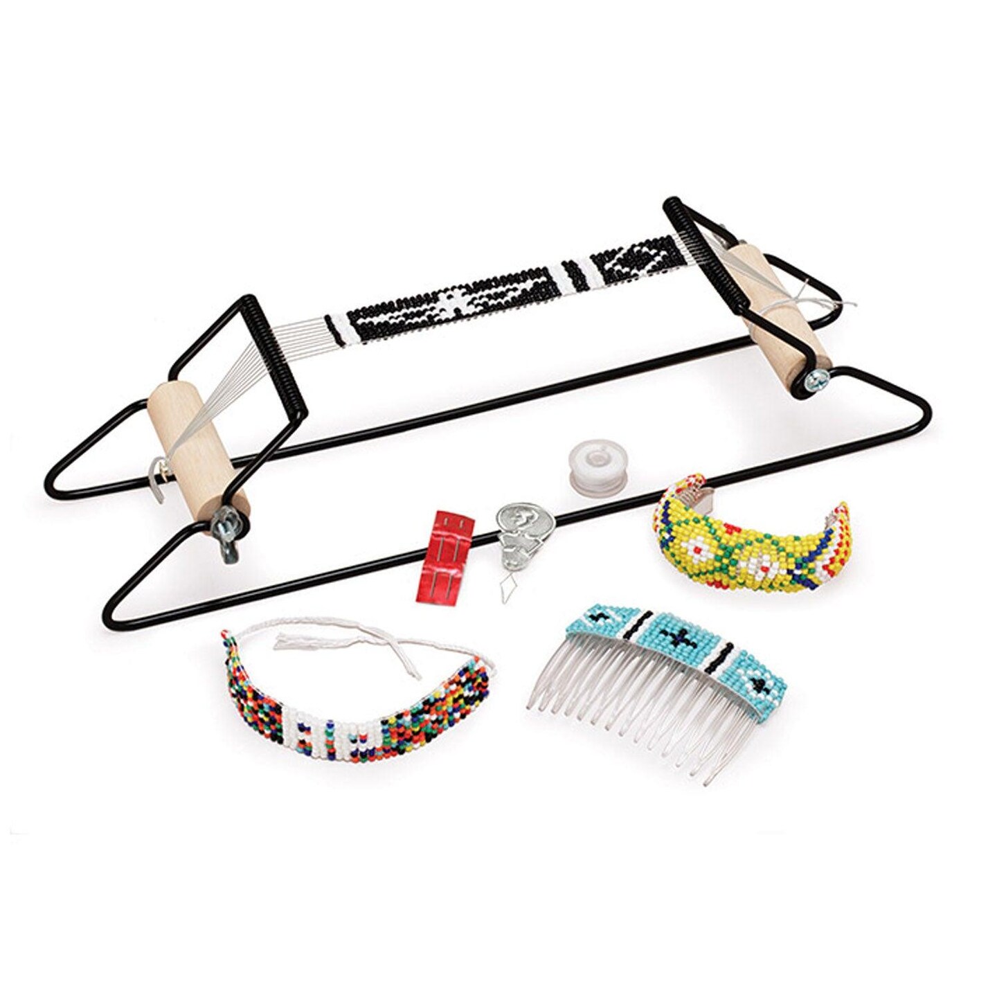 Bead Loom Kit, Assorted Colors, 6&#x22; Beading Area, Pack of 2 Kits