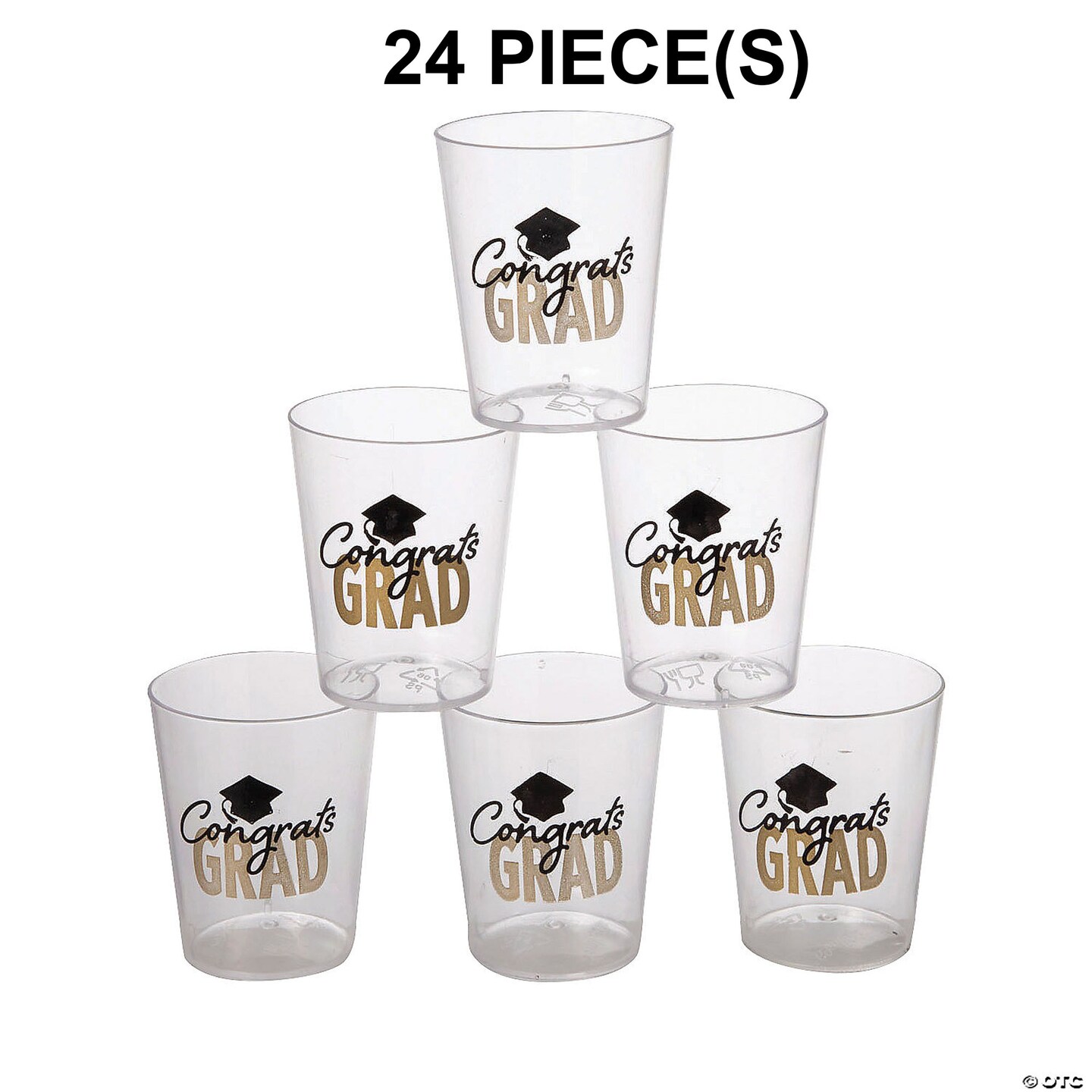 Congrats Grad Disposable Plastic Shot Glasses 24 Ct.