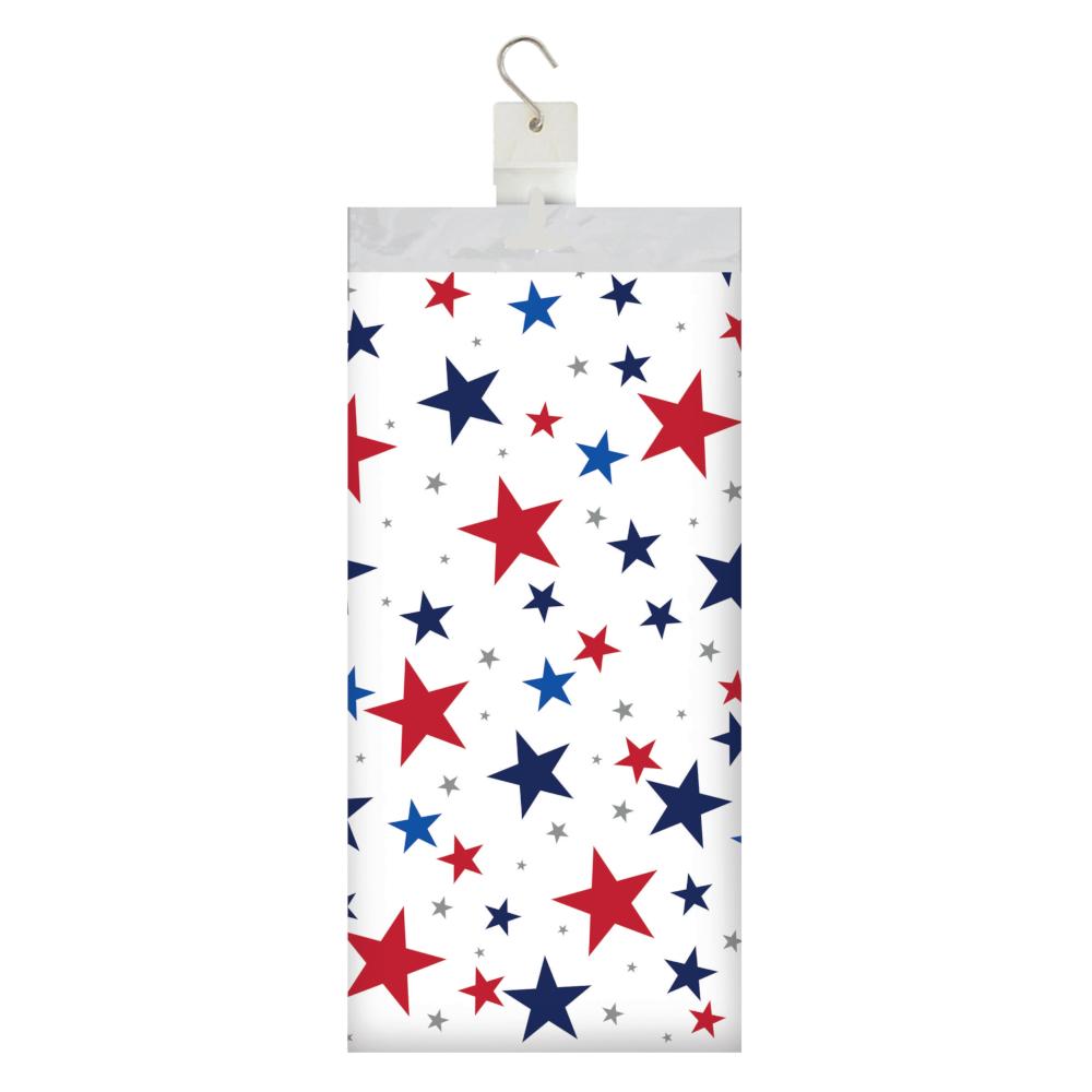 Patriotic Stars Paper Tablecover All Over Print 54X102 (1/Pkg)