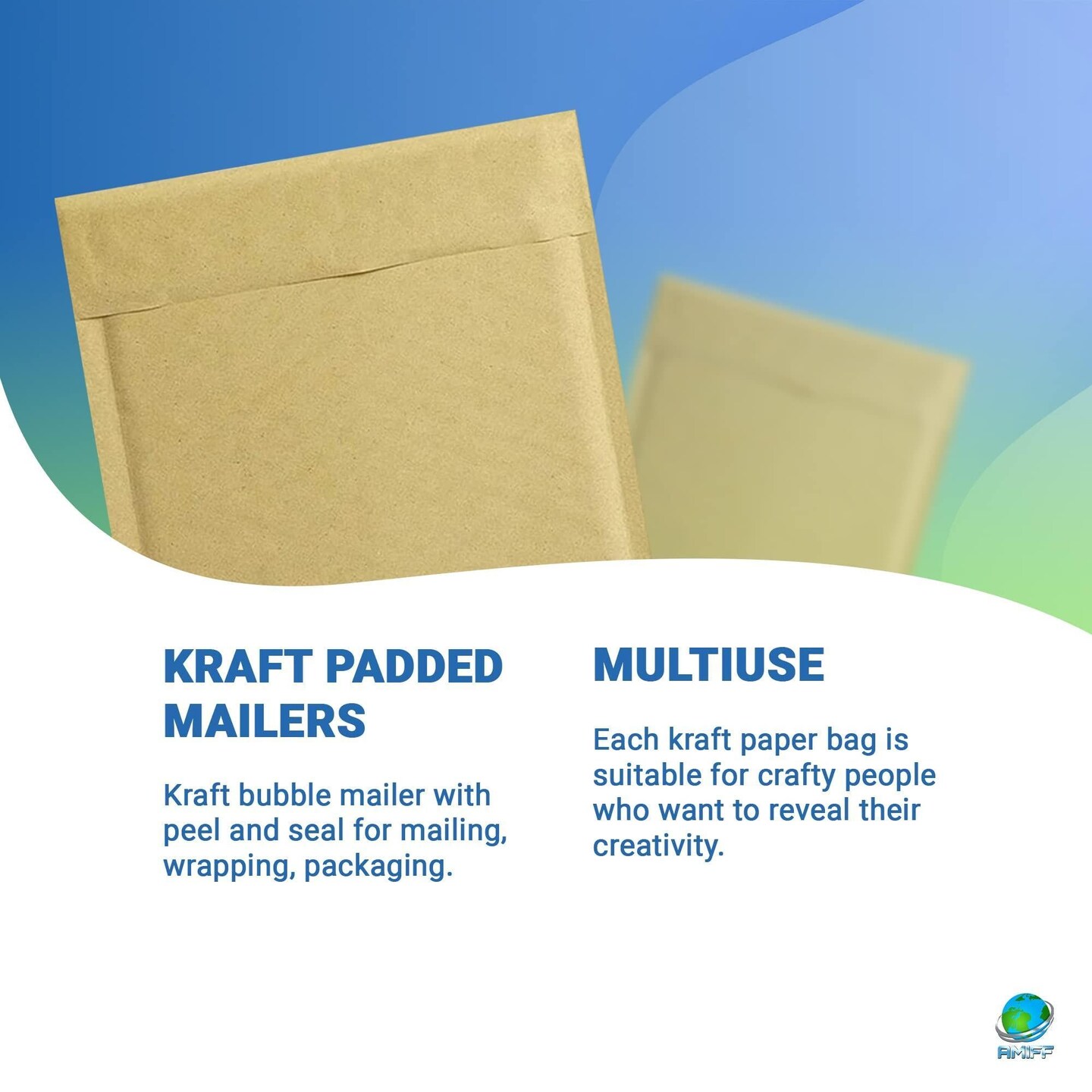 CD Size Natural Brown Kraft Bubble Mailers 7.25 x 7. Pack of 25 Paper Cushion Envelopes with Peel and Seal for Mailing Shipping Packing Packaging Supplies Paper Bag Padded Envelopes