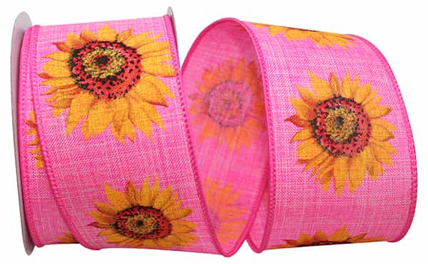 Sunflower Linen Ribbon ---- 2.5