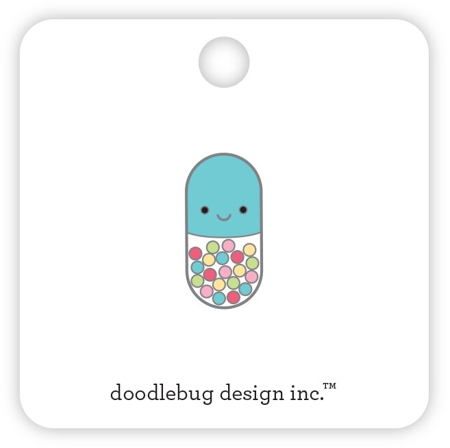 Doodlebug Collectible Enamel Pin-Happy Pill