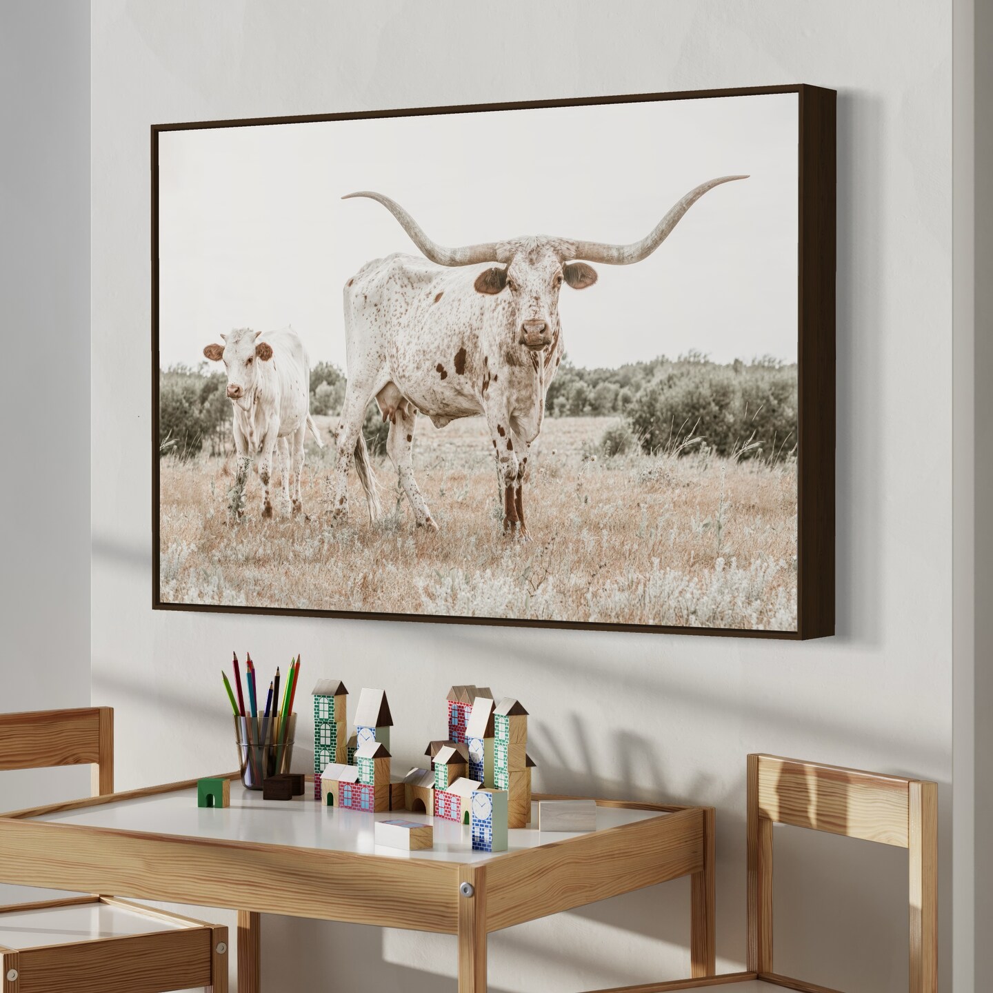 Cowboy Print on Canvas , Floating Frame Option, Modern Wall cheapest Art, Extra Large Canvas Wall Art