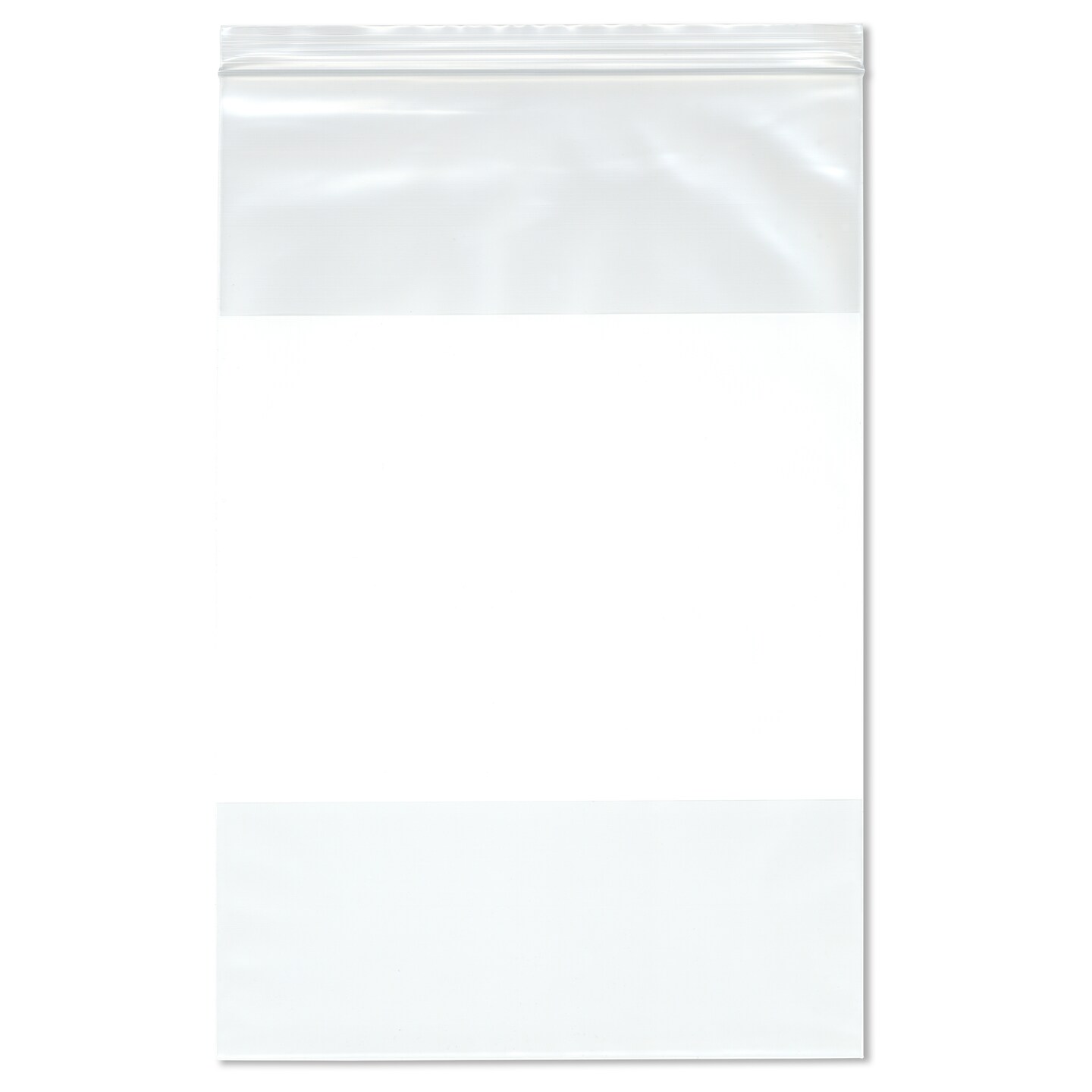 Plymor 10&#x22; x 15&#x22; (Pack of 100), 4 Mil Heavy Duty White-Block Zipper Reclosable Plastic Bags