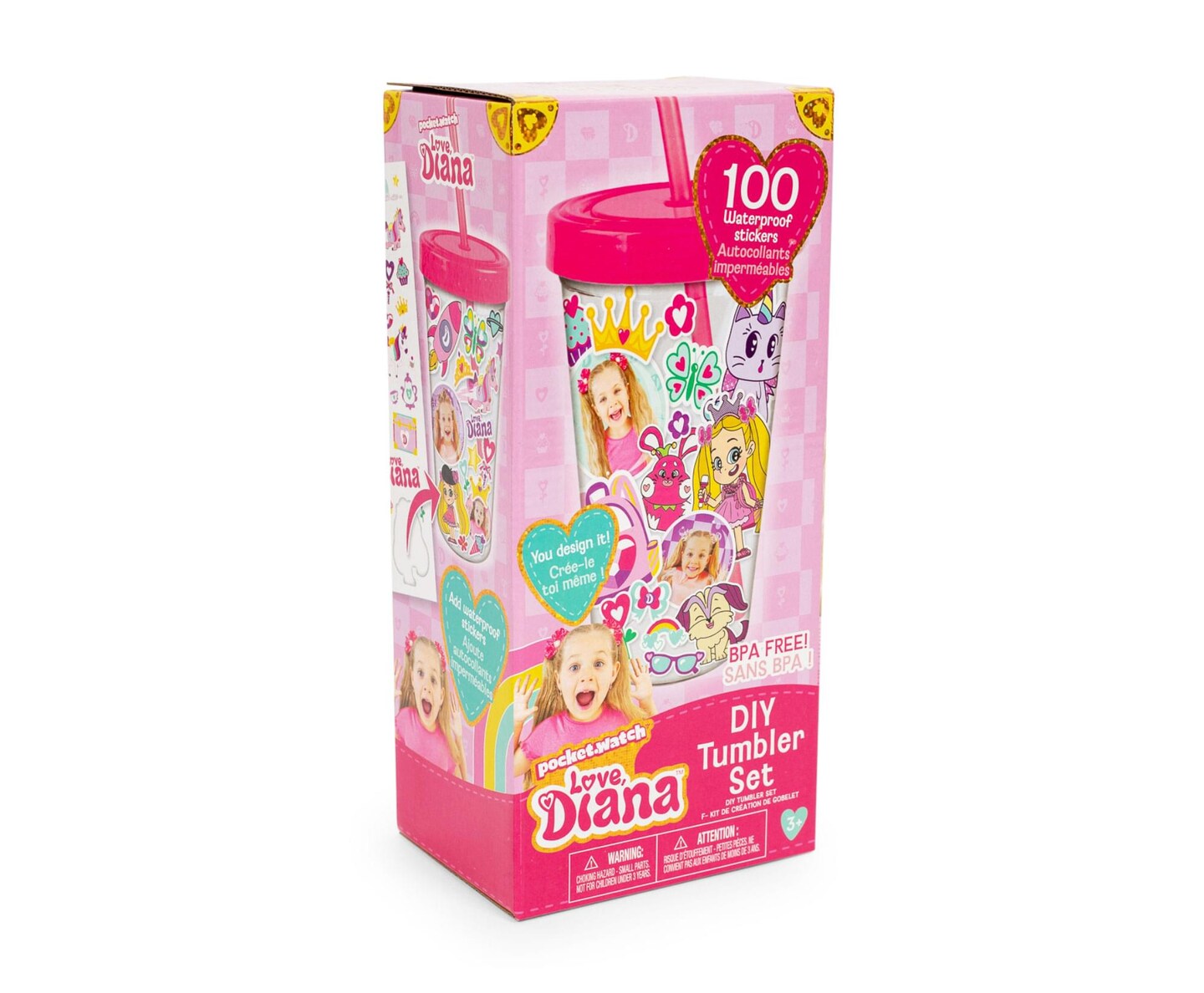 Fashion Angels Love, Diana DIY Sticker Tumbler Set