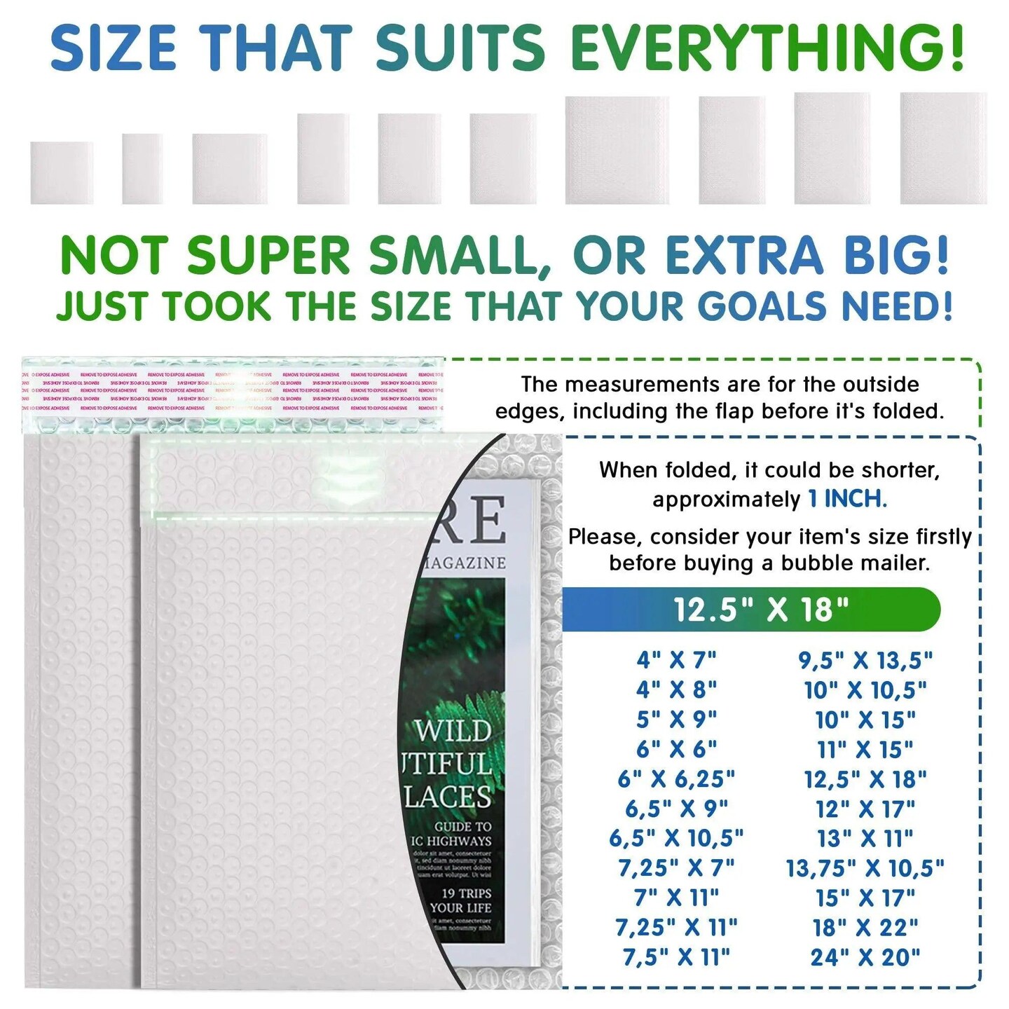 Poly Bubble Mailers 12.5 x 18 White Bubble Poly Mailers 5 Pack Waterproof Padded Shipping Bags Lightweight Padded Shipping Envelopes for Packaging Cushioning Padded Envelopes Self Seal