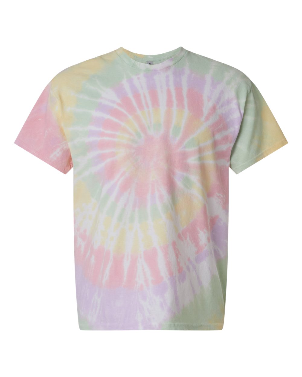 Dyenomite&#xAE; Multi-Color Spiral Tie-Dyed Crew Neck Short Sleeve T-Shirt