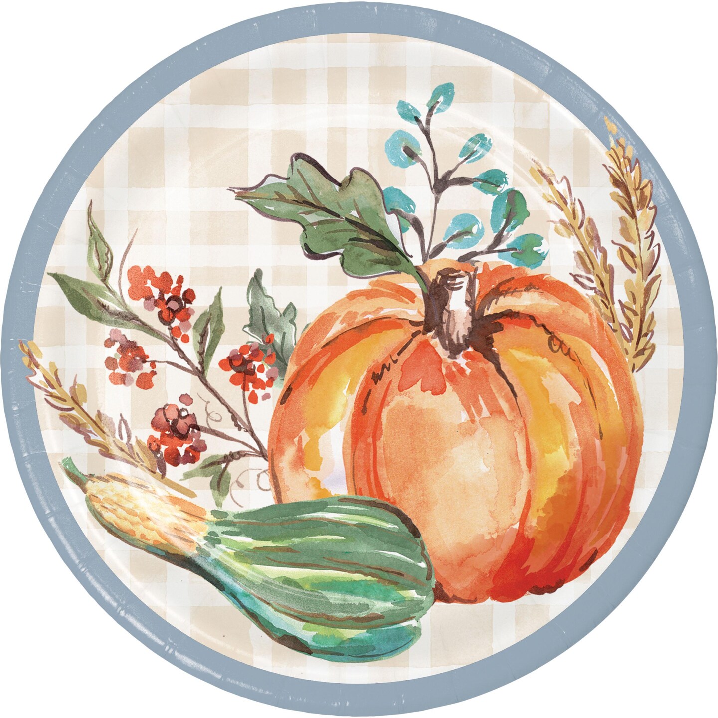 Decadent Cornucopia 7 Inch Paper Dessert Plate (8/Pkg)