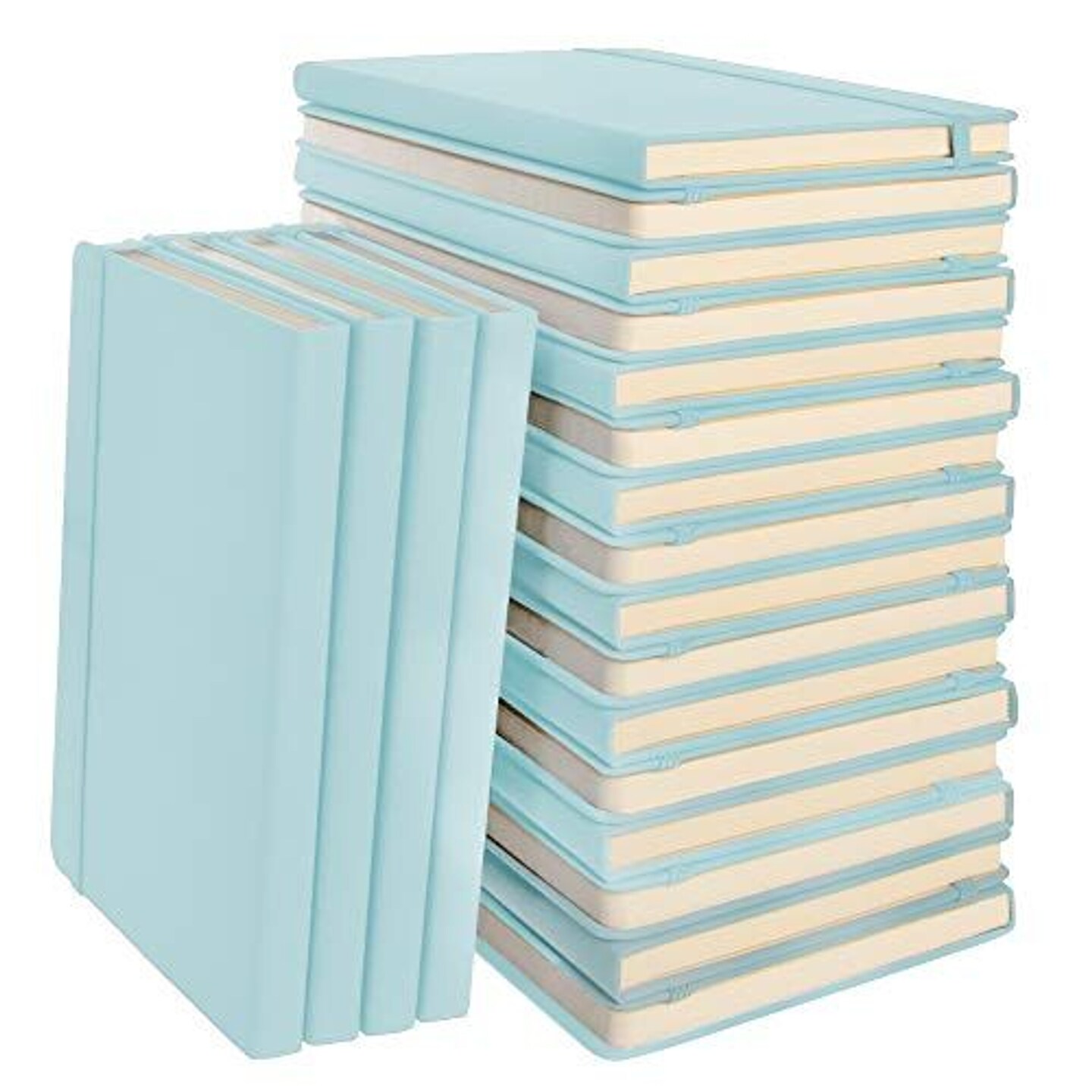 Simply Genius 20 Pack Bulk A5 Dotted Hardcover Notebooks, 192 pages, 5.7&#x22; x 8.4&#x22;, Writing Journal for Work, Travel, Business, School &#x26; More, Grid Notebook for Men &#x26; Women &#x2013; Light Blue