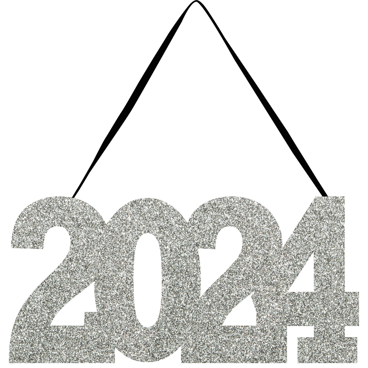2024 Glitter Hanging Sign (1/Pkg)