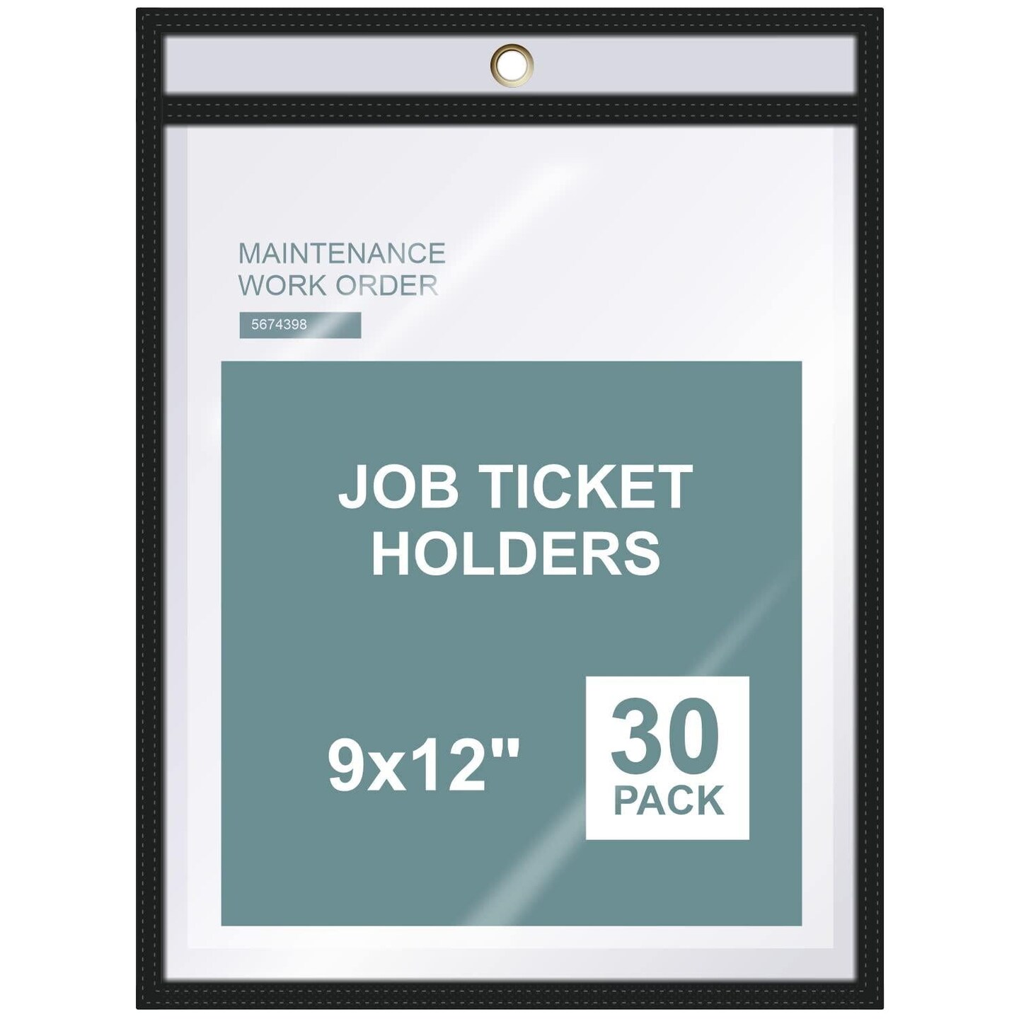 30 Pack Job Ticket Holders 9x12   Work Order Plastic Sleeves Shop Ticket Holders Dry Erase Pocket Sleeves Dry Erase Pockets Dry Erase Sleeves Clear Pocket Sleeves Ticket Holder Plastic Sleeves