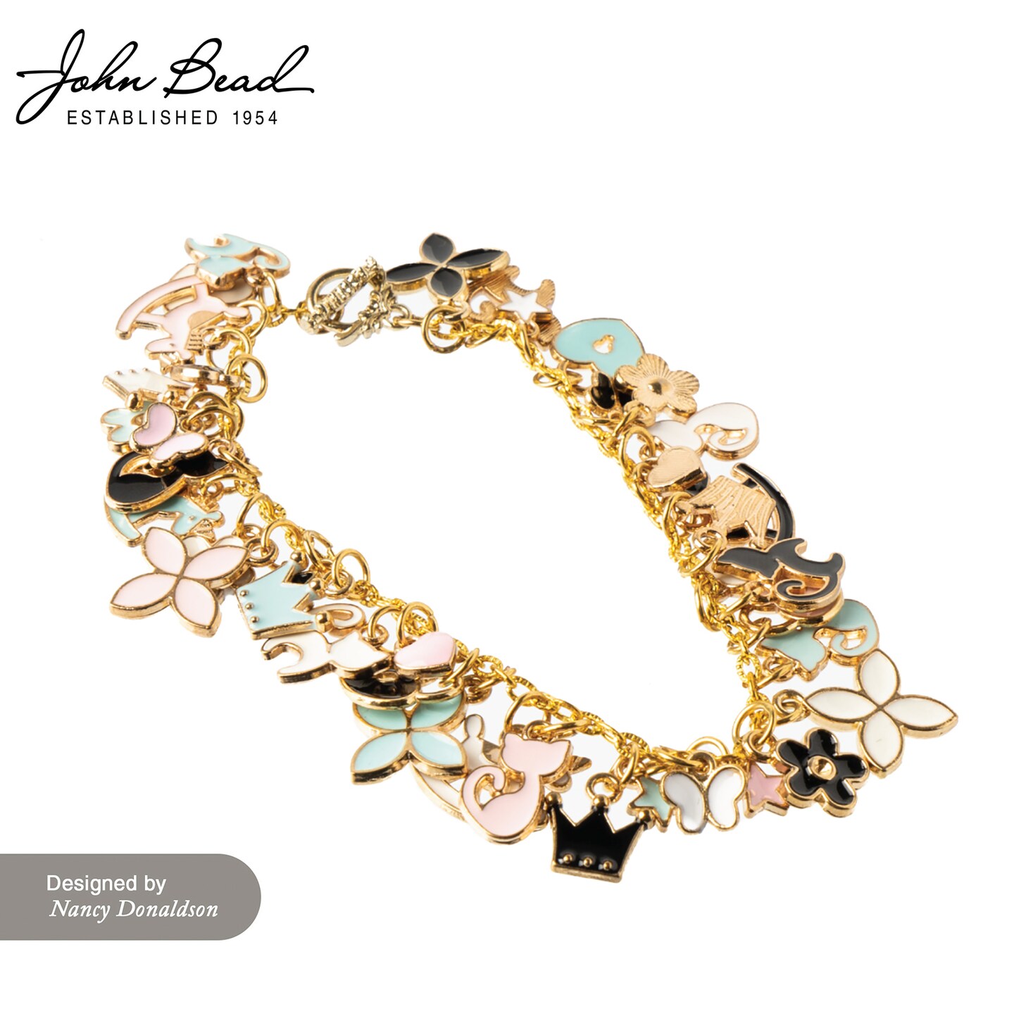 John Bead Sweet &#x26; Petite Crown Charms, 10pcs