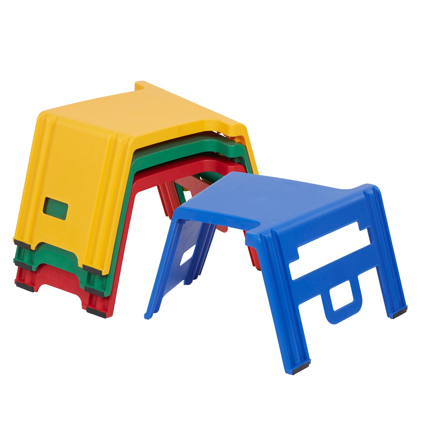 Linking Stackable Stools, Kids Classroom Seat, Portable Lap Desk with Handles, 4-Piece