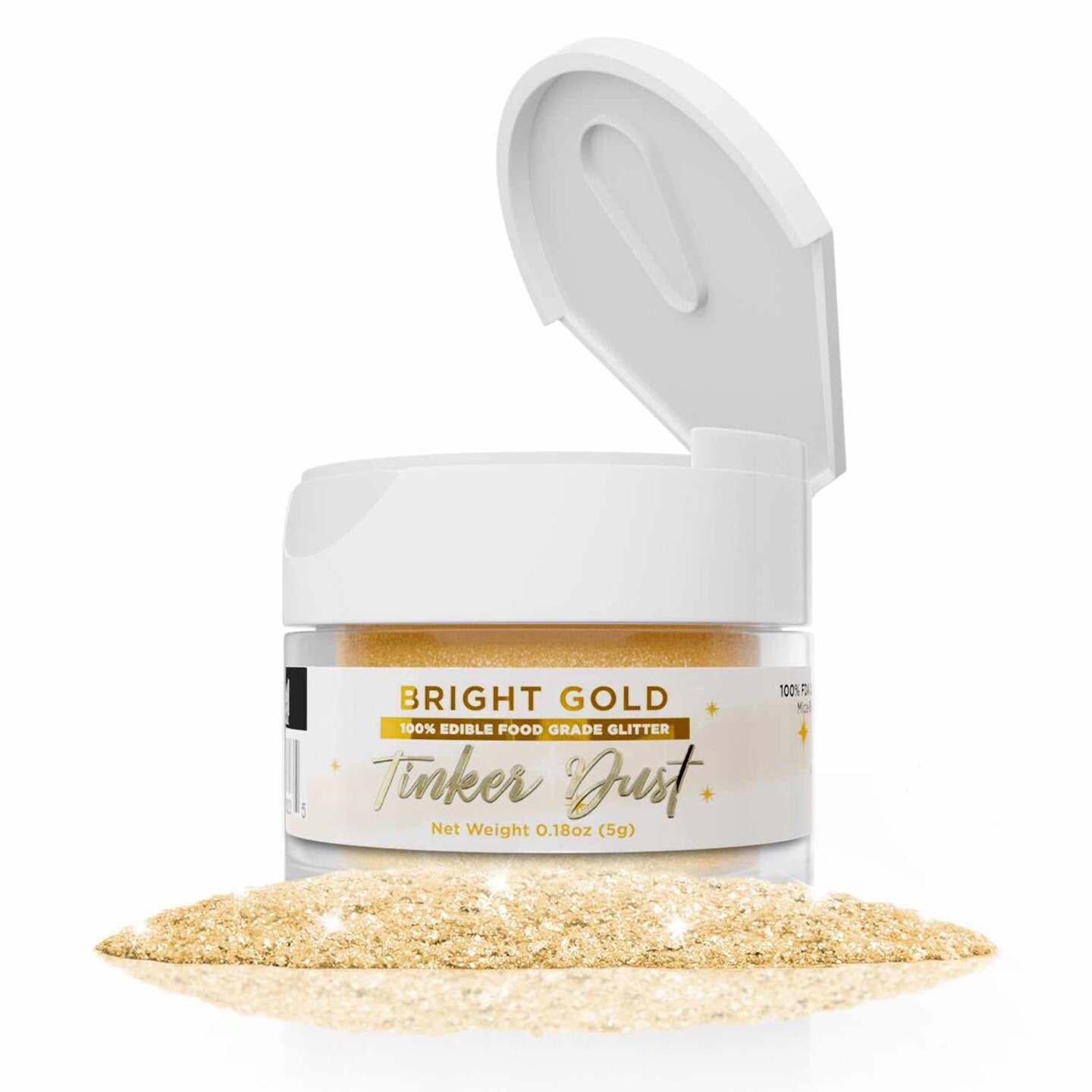 Bright Gold Edible Glitter | Tinker Dust&#xAE; 5 Grams