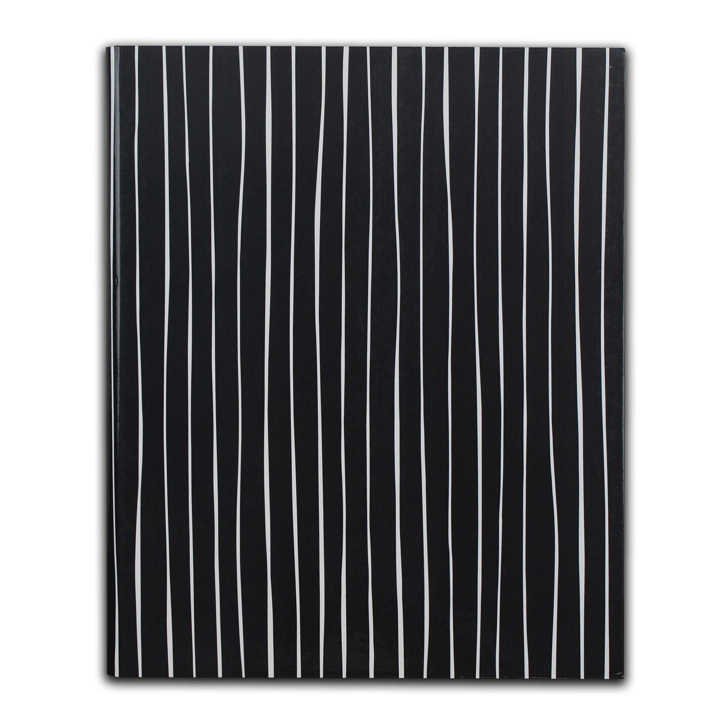 Professional Hardbound Notebook, 96 Page, College Ruled, 8-1/2&#x22; x 10-7/8&#x22;, Charcoal &#x26; White Stripes, Pack of 2