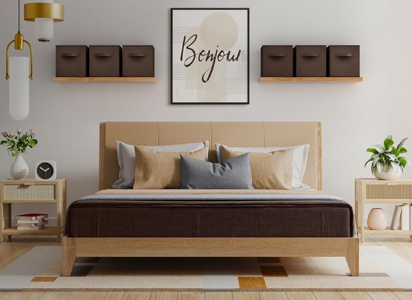 Sorbus 6 Pack 11 Inch Foldable Storage Cubes with Handles- for Organizing Home, Shelves, Nursery, Playroom, Closet and More