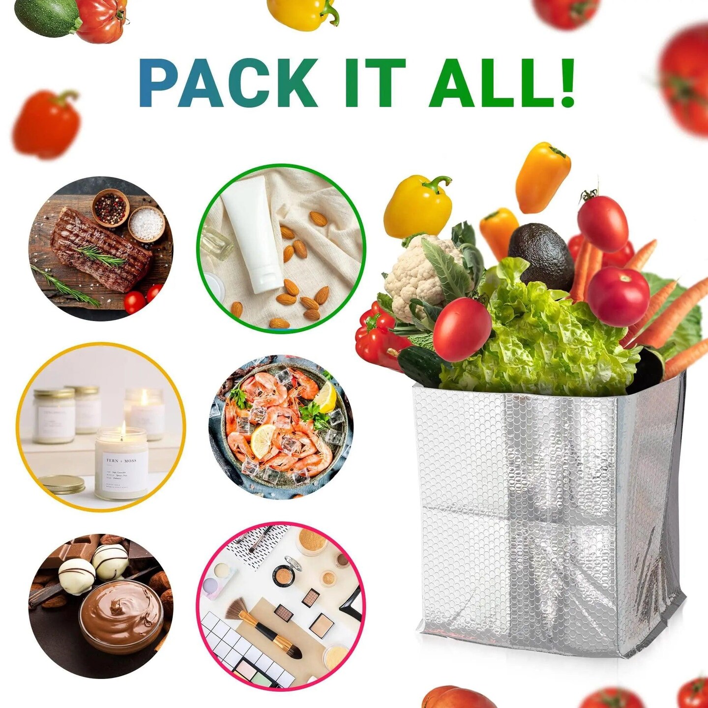 Insulated Box Liners Pack of 10 Thermal Box Liners 10x10x10 Box Size Metalized Cold Shipping Boxes with Gusseted Bottom 10 x 10 x 10 for Frozen Food with Adhesive Strip