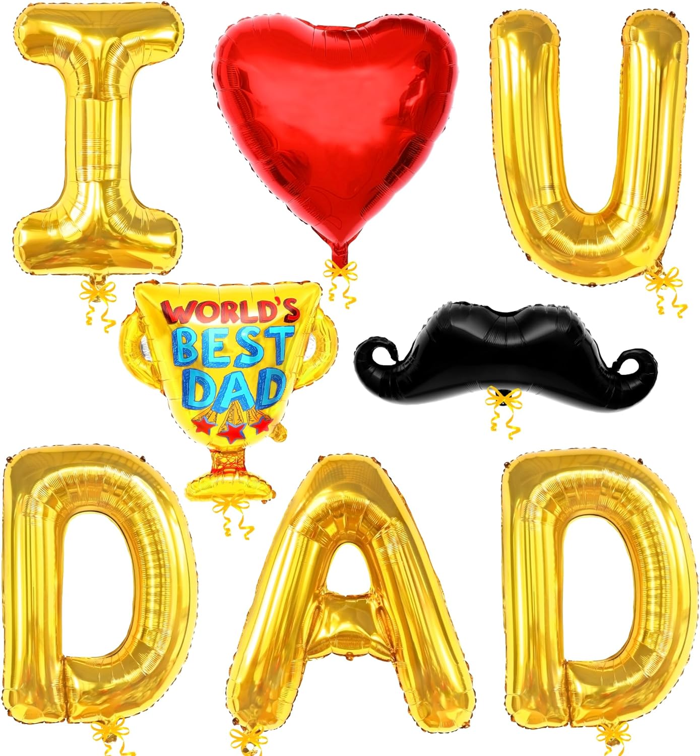 32 Inches Cute I Love U Dad Balloons 8 pcs