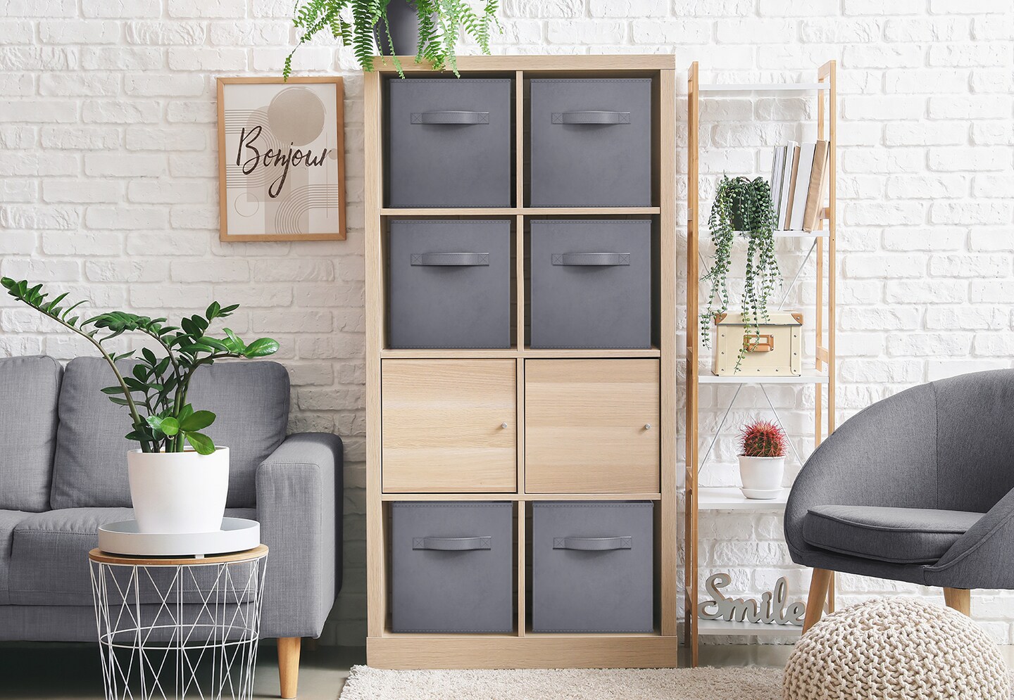 Sorbus 6 Pack 13 Inch Foldable Storage Cubes with Handles- for Organizing Home, Shelves, Nursery, Playroom, Closet and More