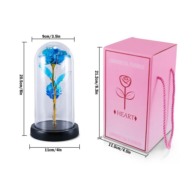 LED Galaxy Enchanted Rose Glass