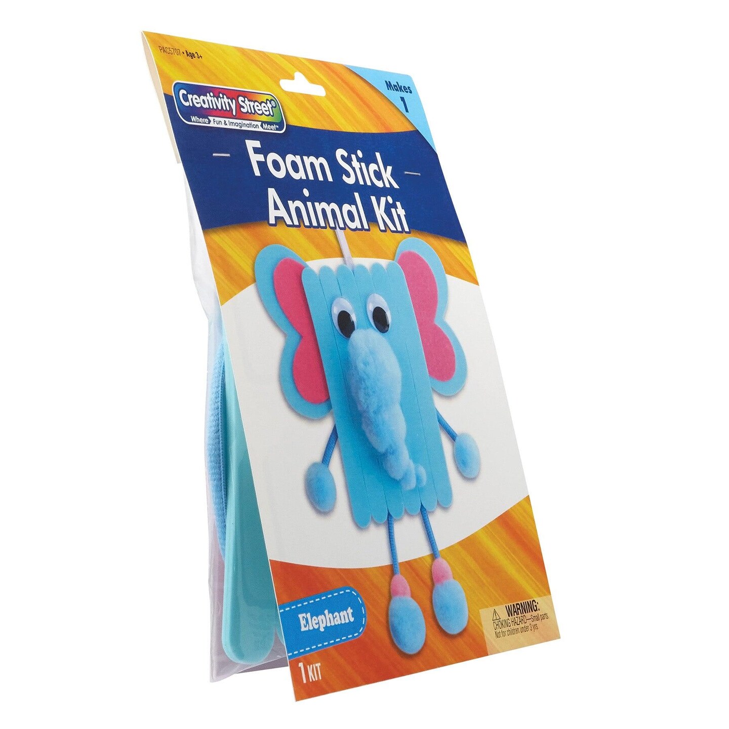 Foam Stick Animal Kit, Elephant, 7.75&#x22; x 11&#x22; x 1.25&#x22;, 6 Kits