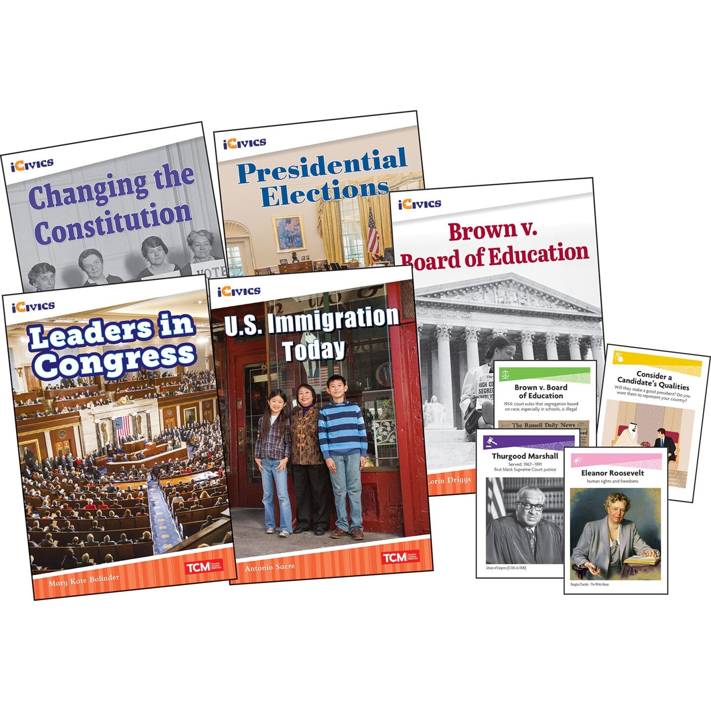 iCivics Grade 5: Leadership &#x26; Responsibility 5-Book Set + Game Cards
