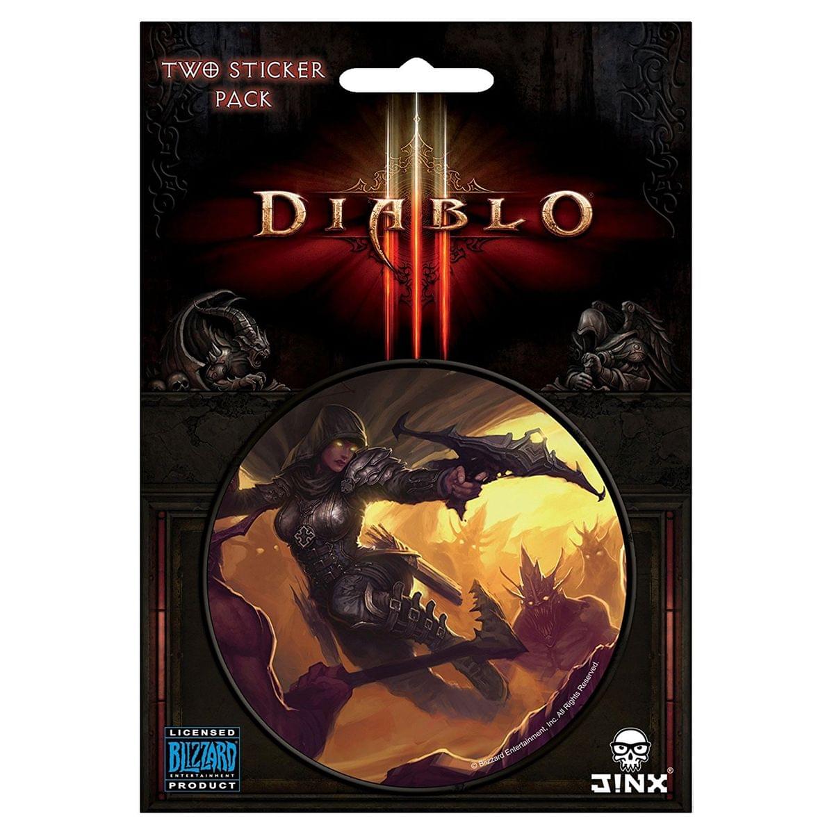Diablo III 3&#x22; Round Sticker 2-Pack: Demon Hunter Class