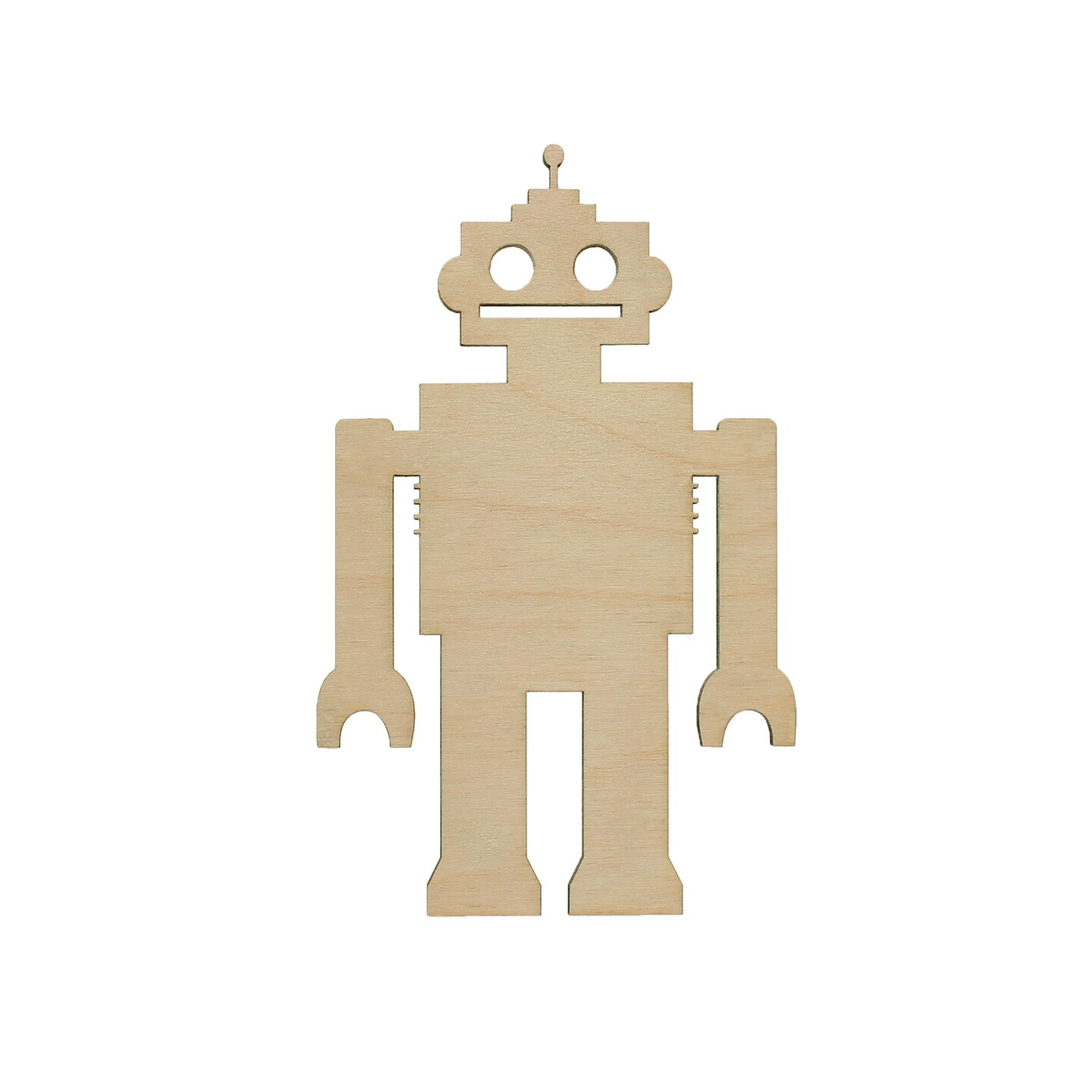 Essentials By Leisure Arts Arts Flat Wood Shape 24pc Robot