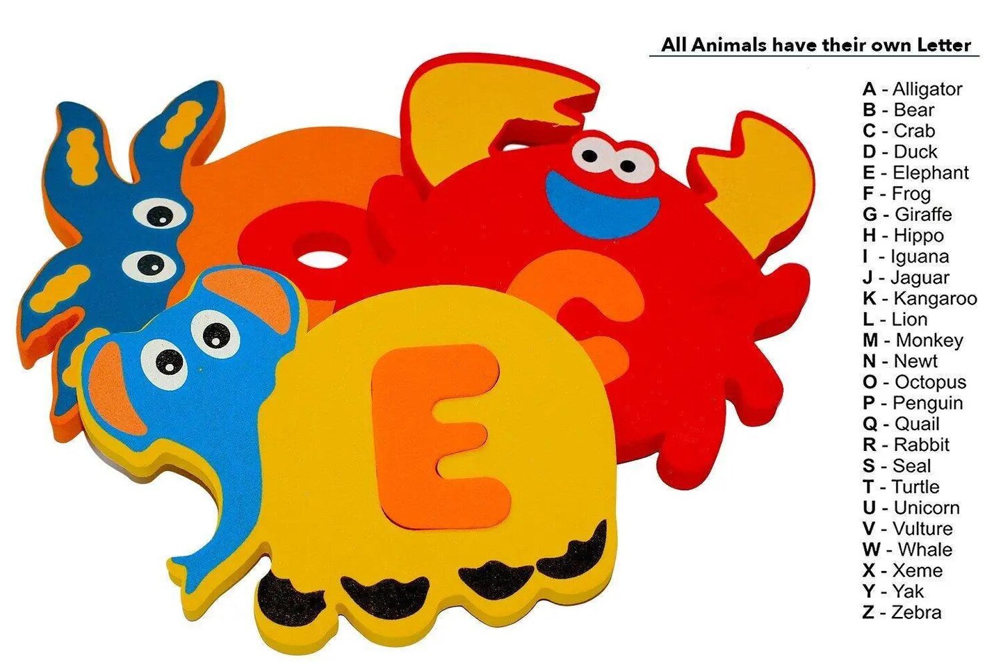 100% Non Toxic Foam Bath Toys Premium Educational Floating Bathtub Preschool Alphabet Letters Animals Fun Bathing for Baby Toddlers Kids Girls Boys Set 26 Puzzles 52 Items