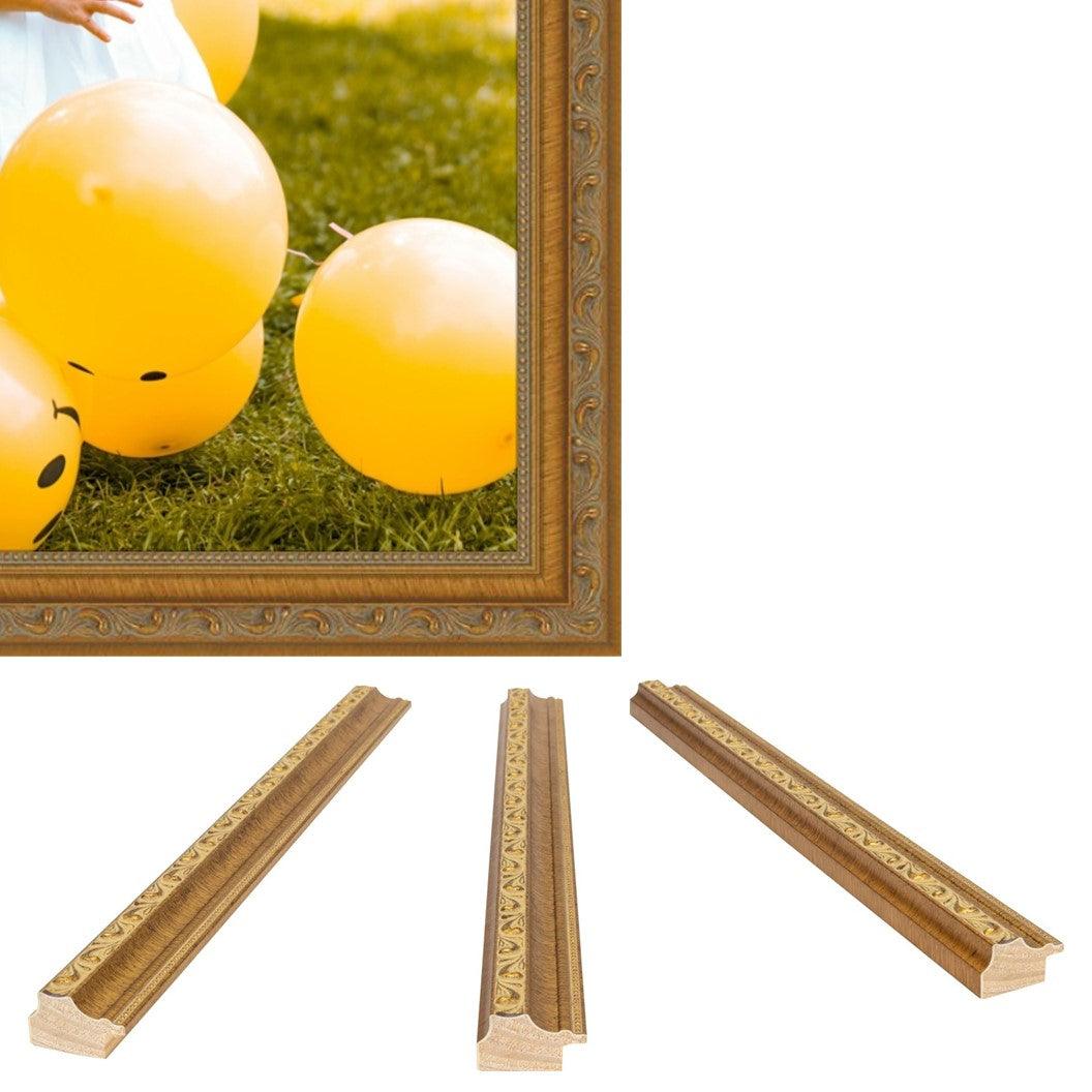 Traditional Antique Gold Picture Frame with Beads