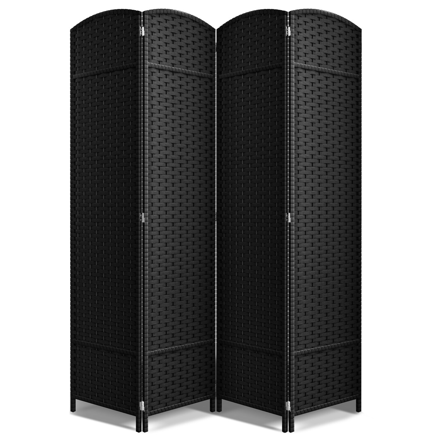 Sorbus 4 Panel Room Divider Panel, 6 ft. Tall Extra Wide Double Hinged Panels - Folding Privacy Screens