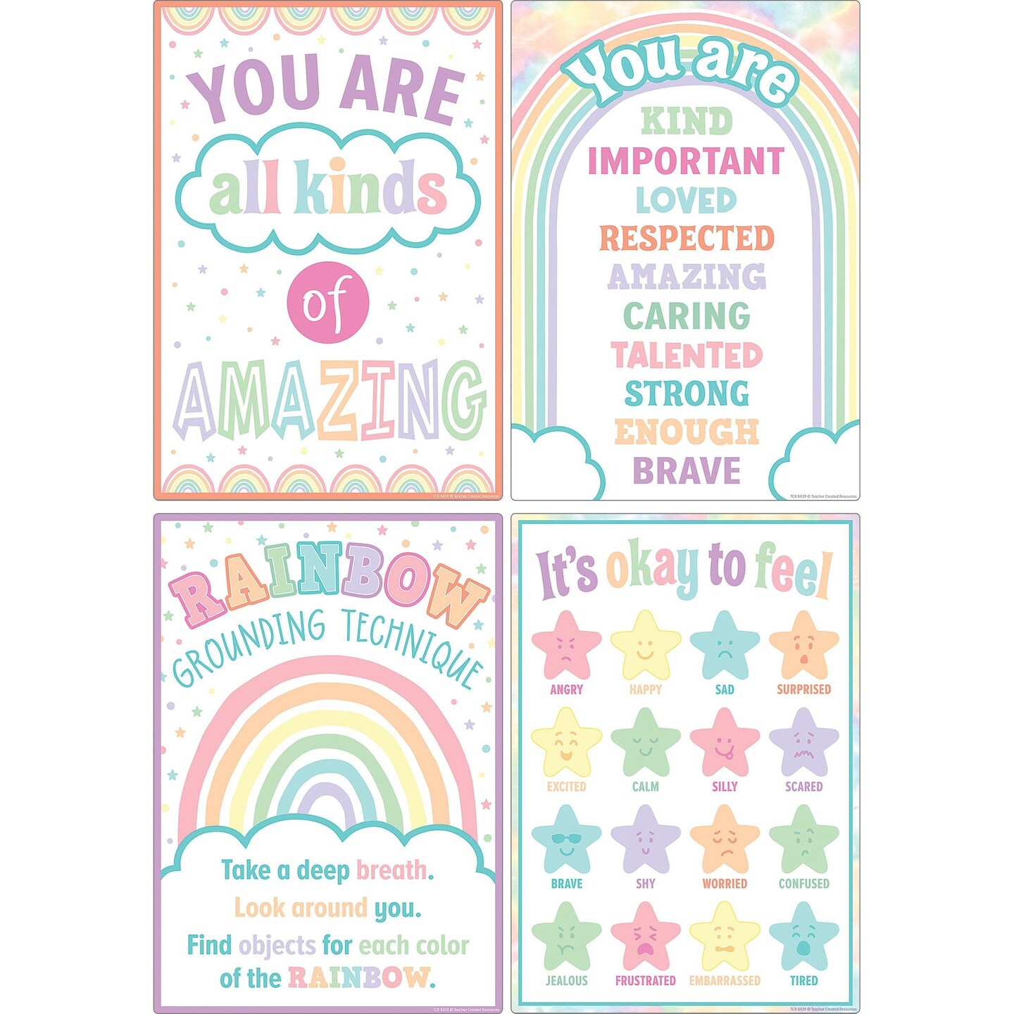 Pastel Pop Calming Strategies Small Poster 12-Pack