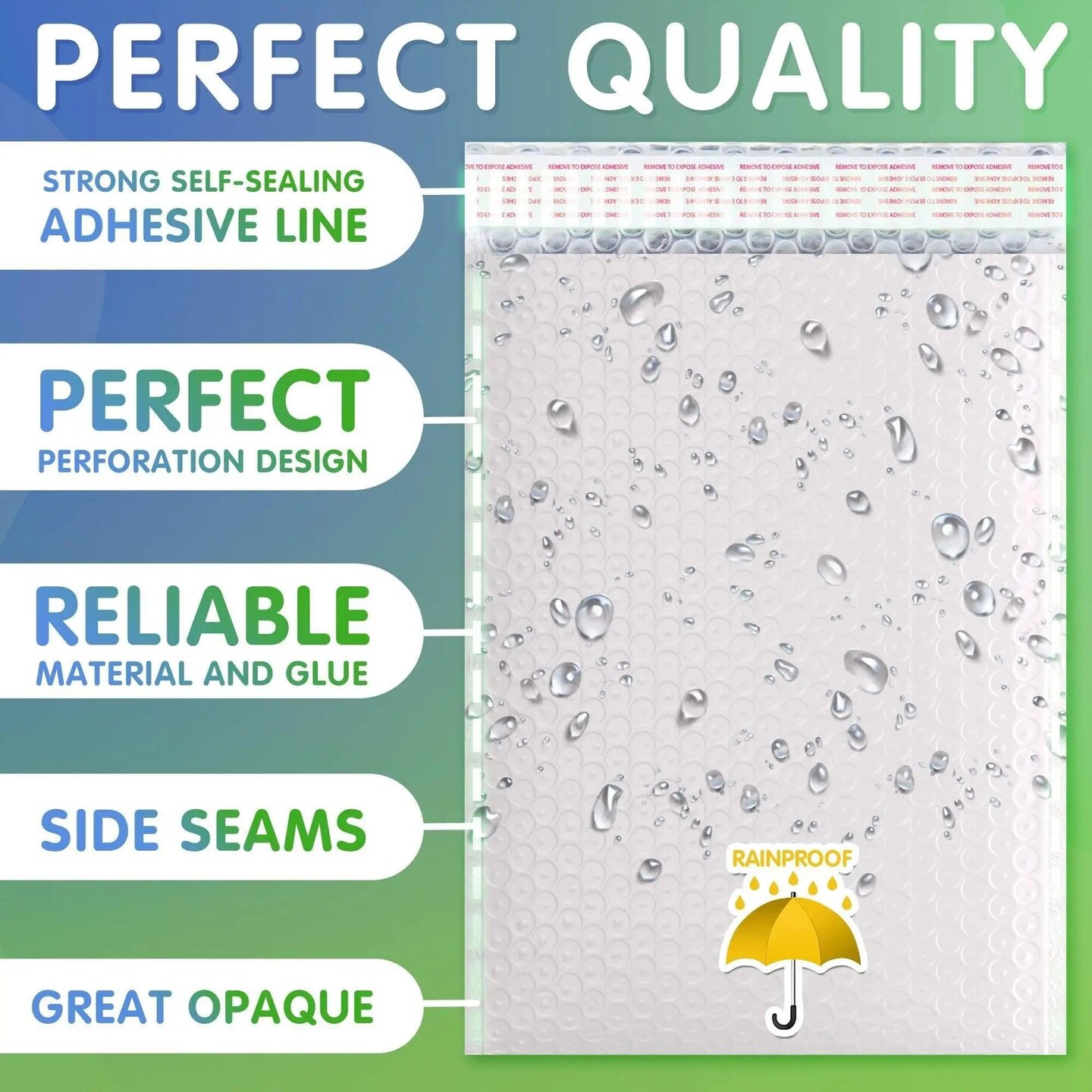 Poly Bubble Mailers 12.5 x 18 White Bubble Poly Mailers 5 Pack Waterproof Padded Shipping Bags Lightweight Padded Shipping Envelopes for Packaging Cushioning Padded Envelopes Self Seal