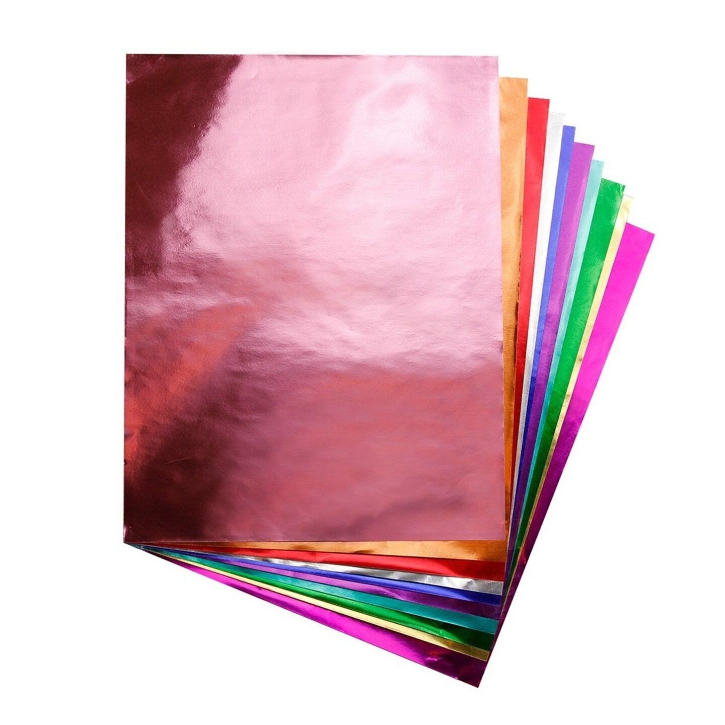 Metallic Foil Paper Sheets, 8.5&#x22; x 10&#x22;, Assorted Colors, 20 Per Pack, 6 Packs