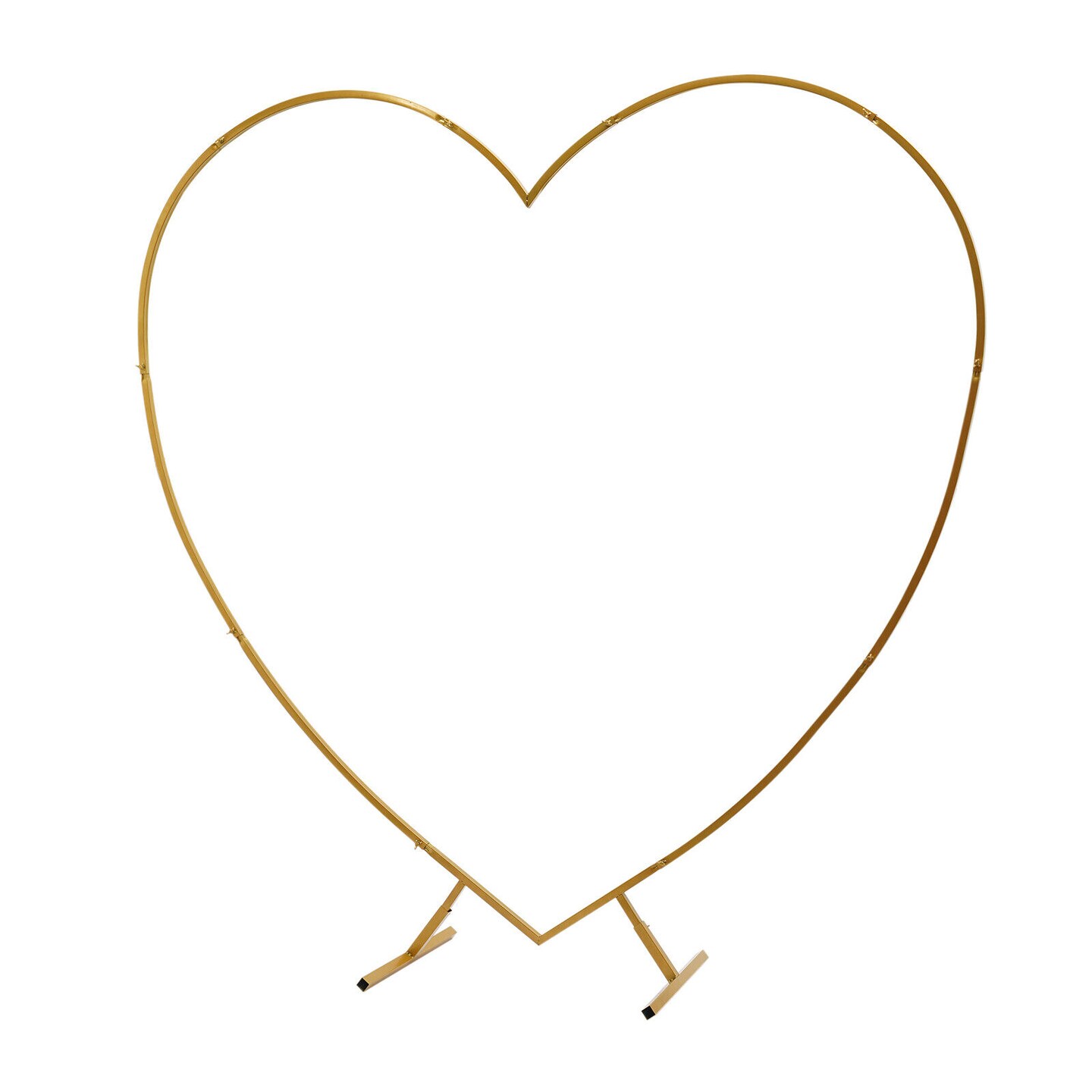 Kitcheniva Heart Shaped Gold Metal Balloon Arch Stand