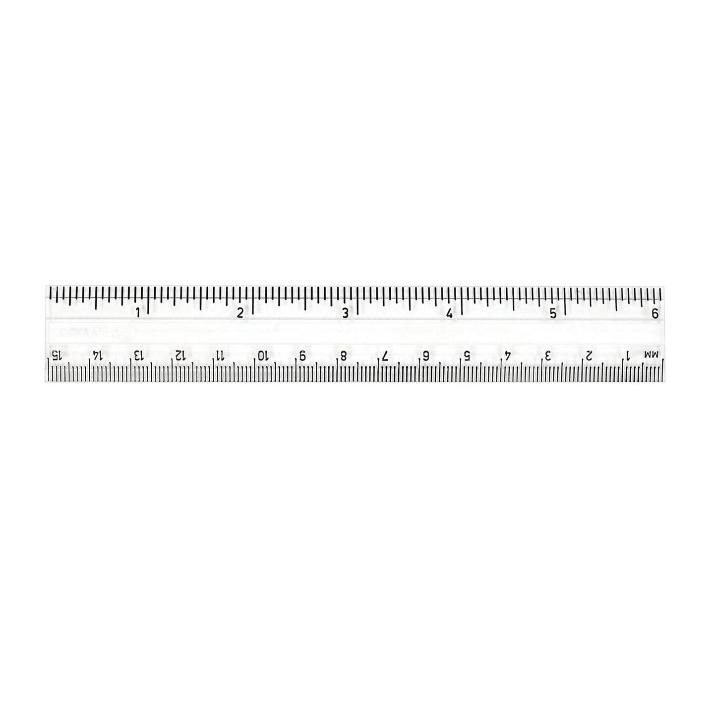 Plastic Ruler, 6&#x22;, Inches/Metric, Clear, Pack of 48