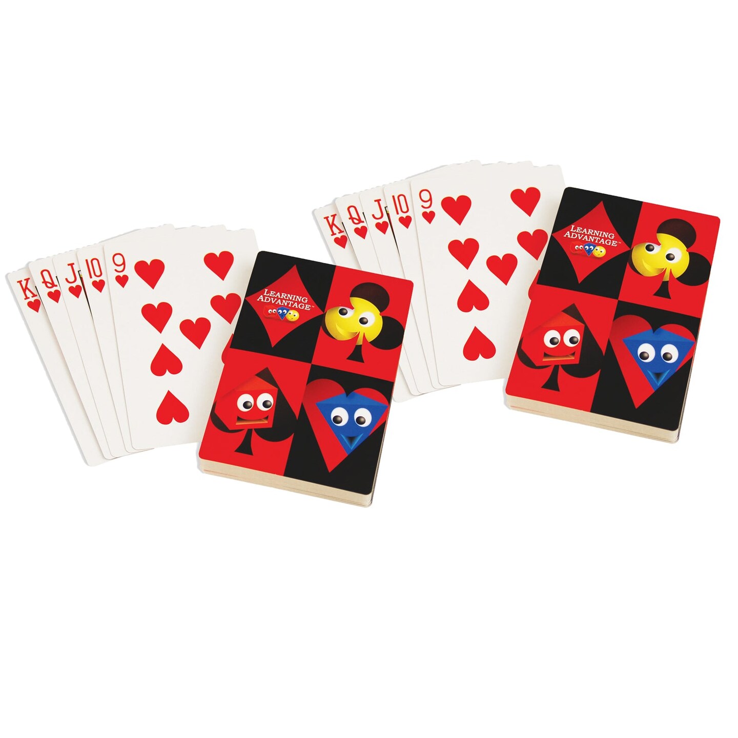 Giant Playing Cards, 4.50&#x22; x 6.75&#x22;, 52 Per Pack, 2 Packs