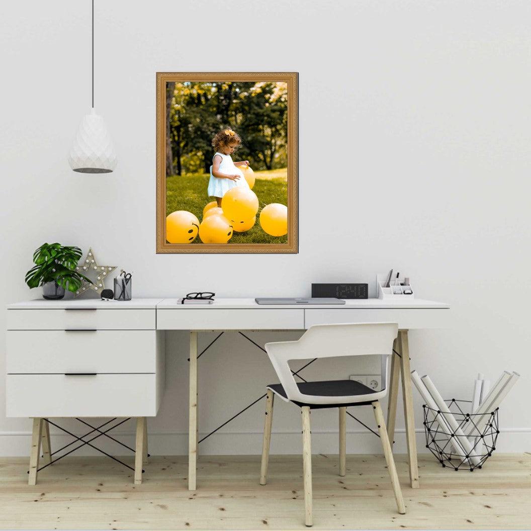 Thin Antique Gold Picture Frame
