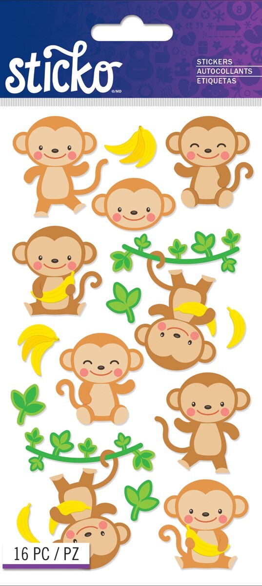 Sticko Dancing Monkeys Stickers | Michaels