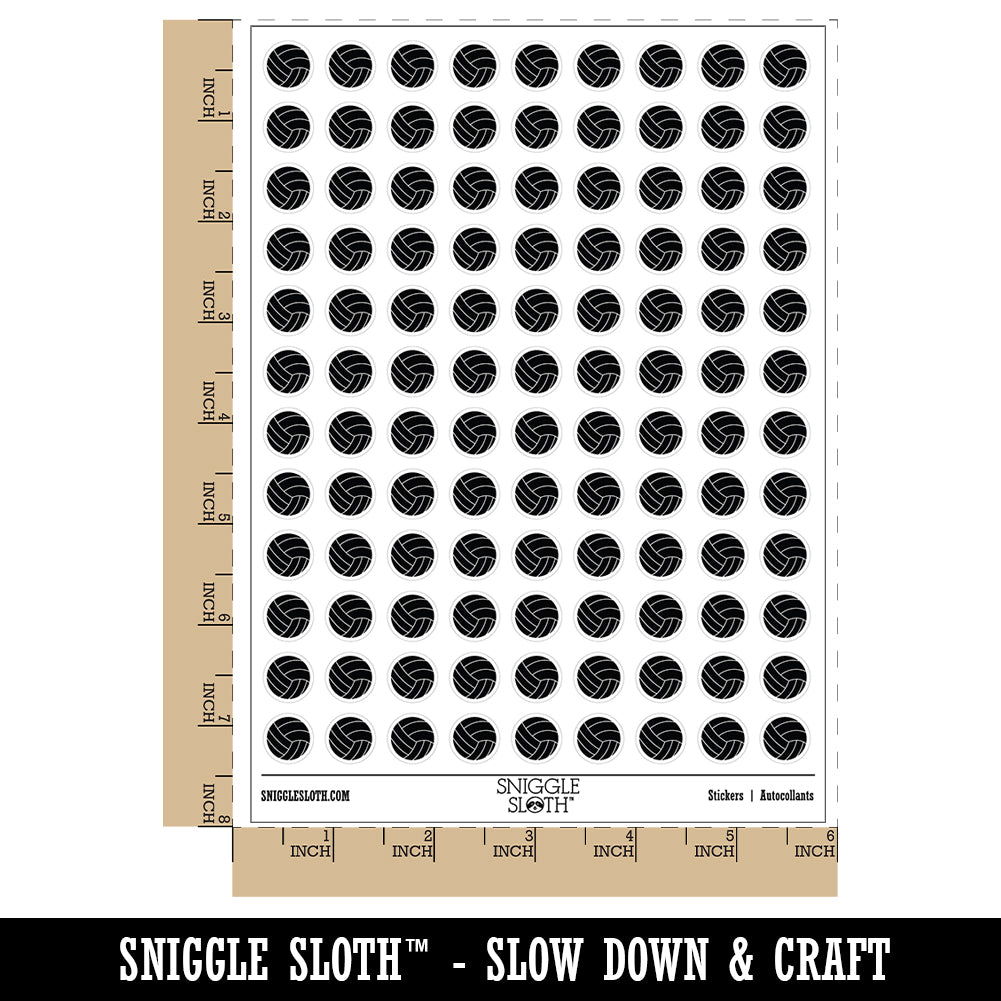 Volleyball Solid 200+ 0.50&#x22; Round Stickers