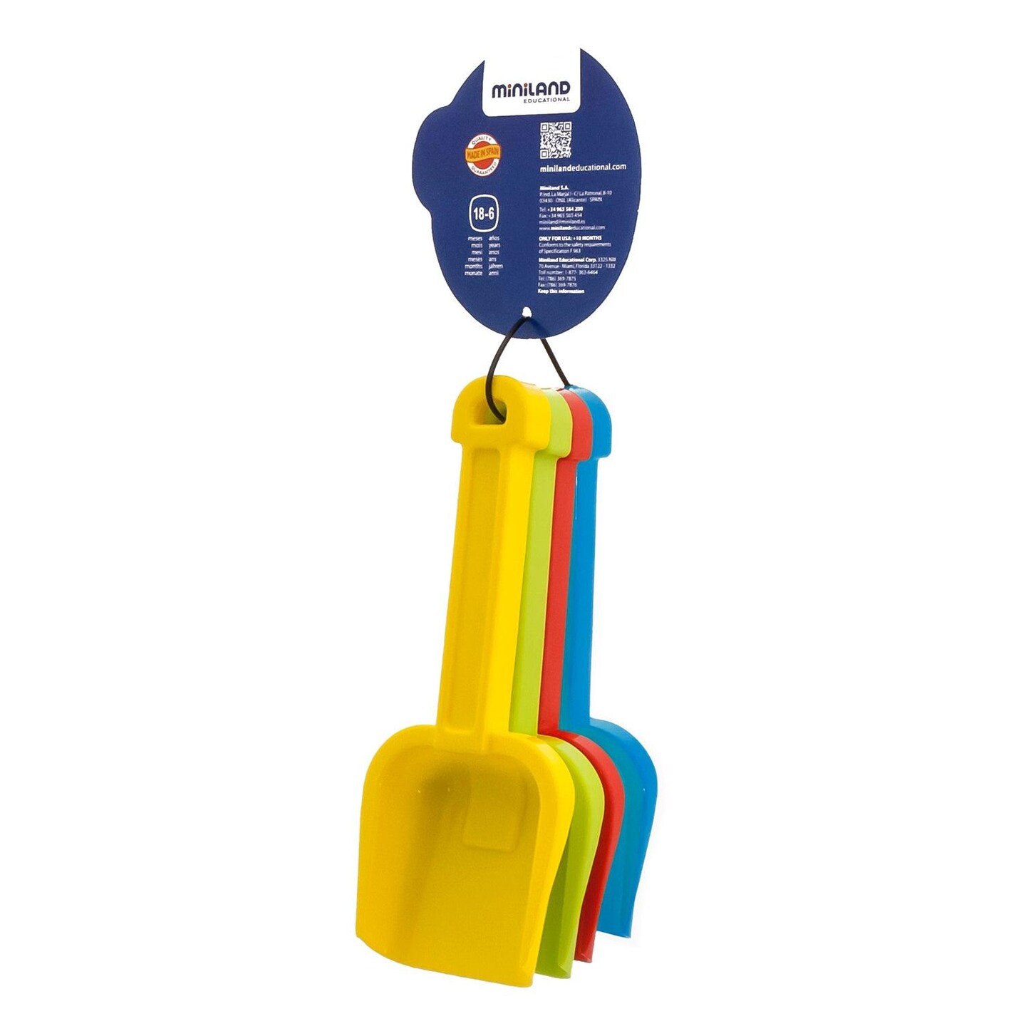 Plastic Shovel Sand &#x26; Water Toy, Assorted Colors, 4 Per Pack, 6 Packs