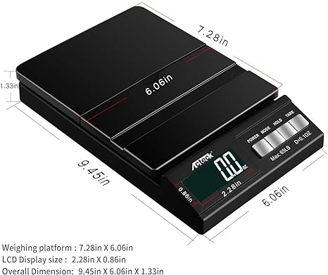 Acteck&#xAE; Digital Shipping Postal Scale with AC Adapter