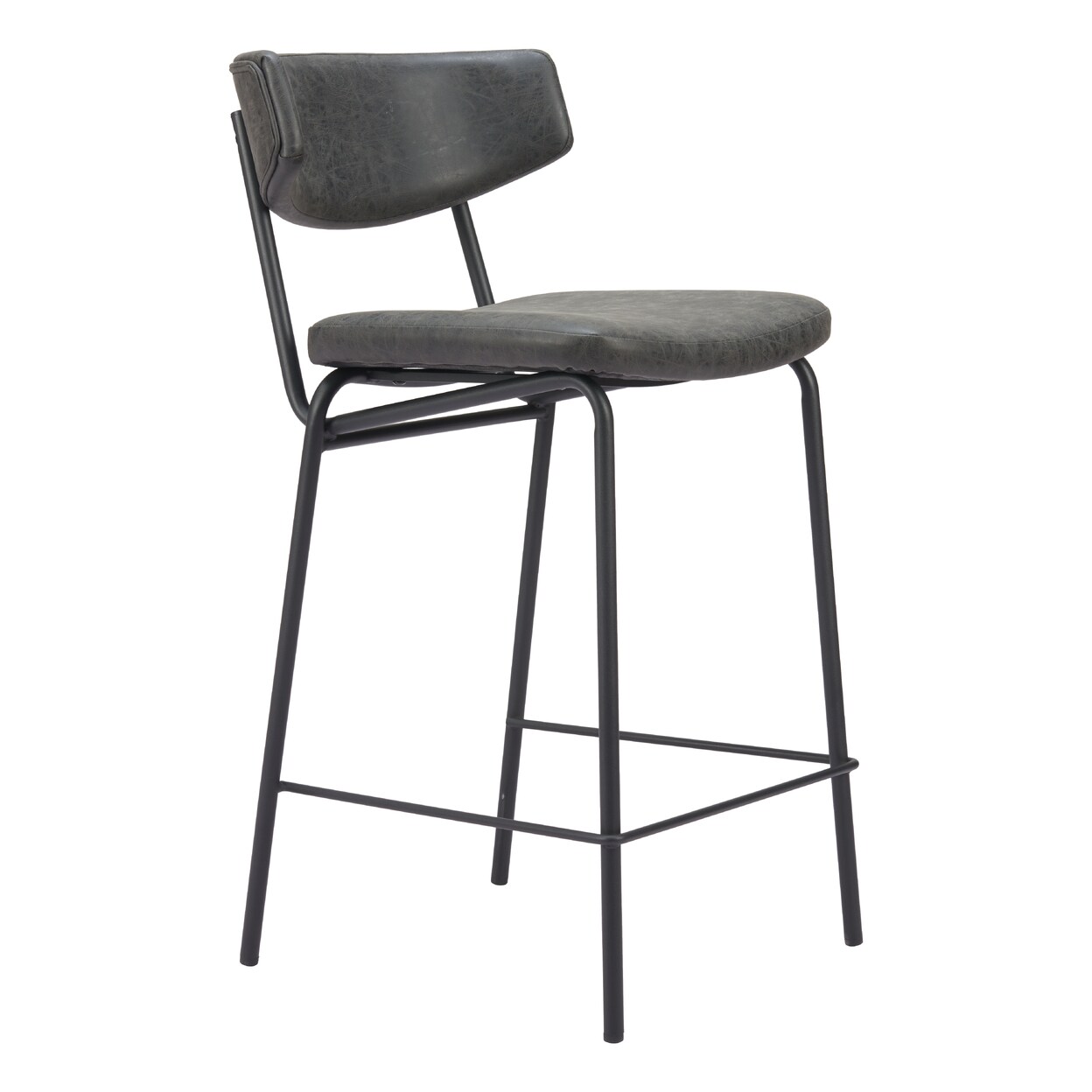 Zuo Modern Contemporary Inc. Charon Counter Stool (Set of 2) Vintage Black